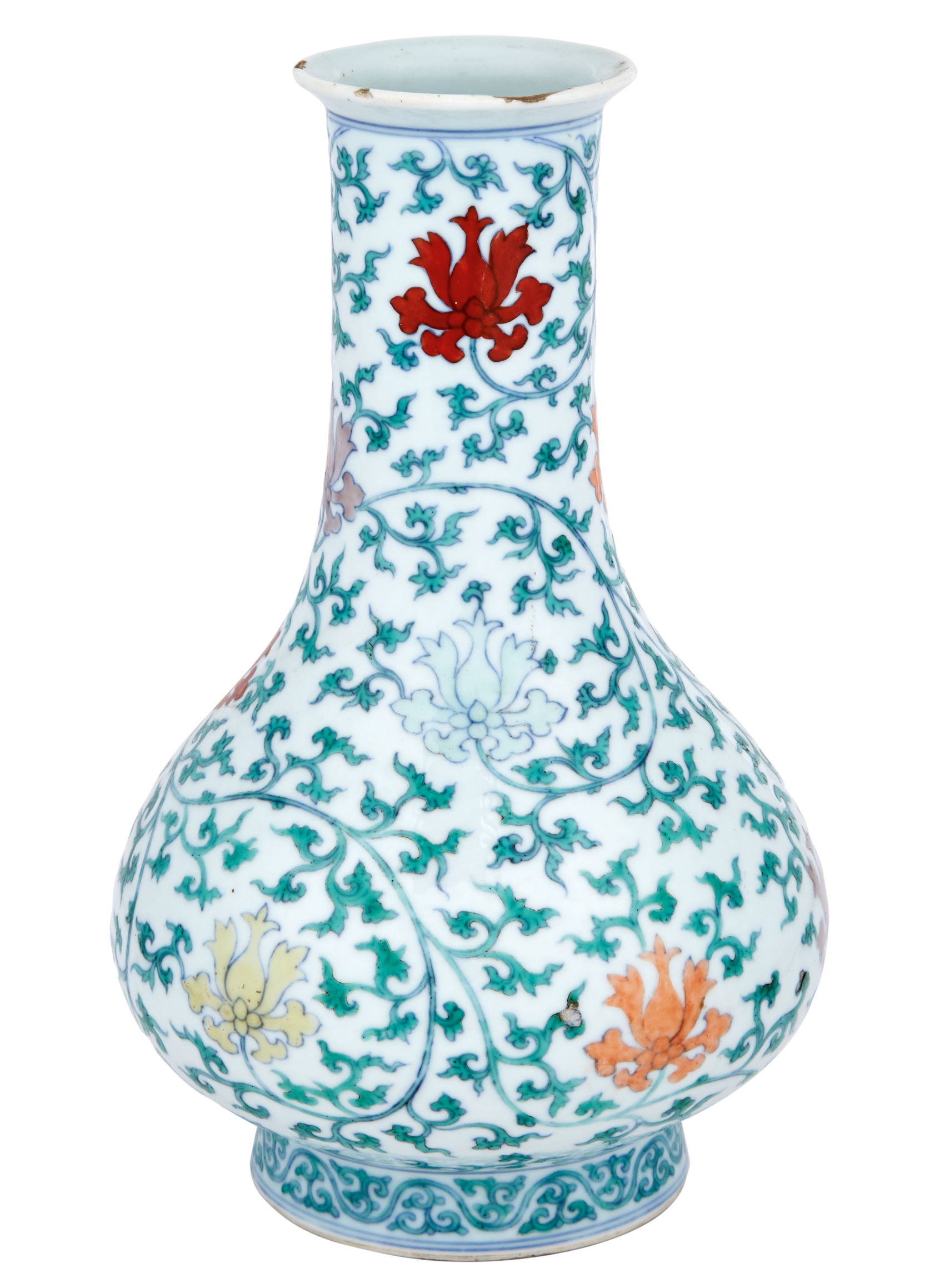 Lot image - Chinese Enameled Porcelain Vase