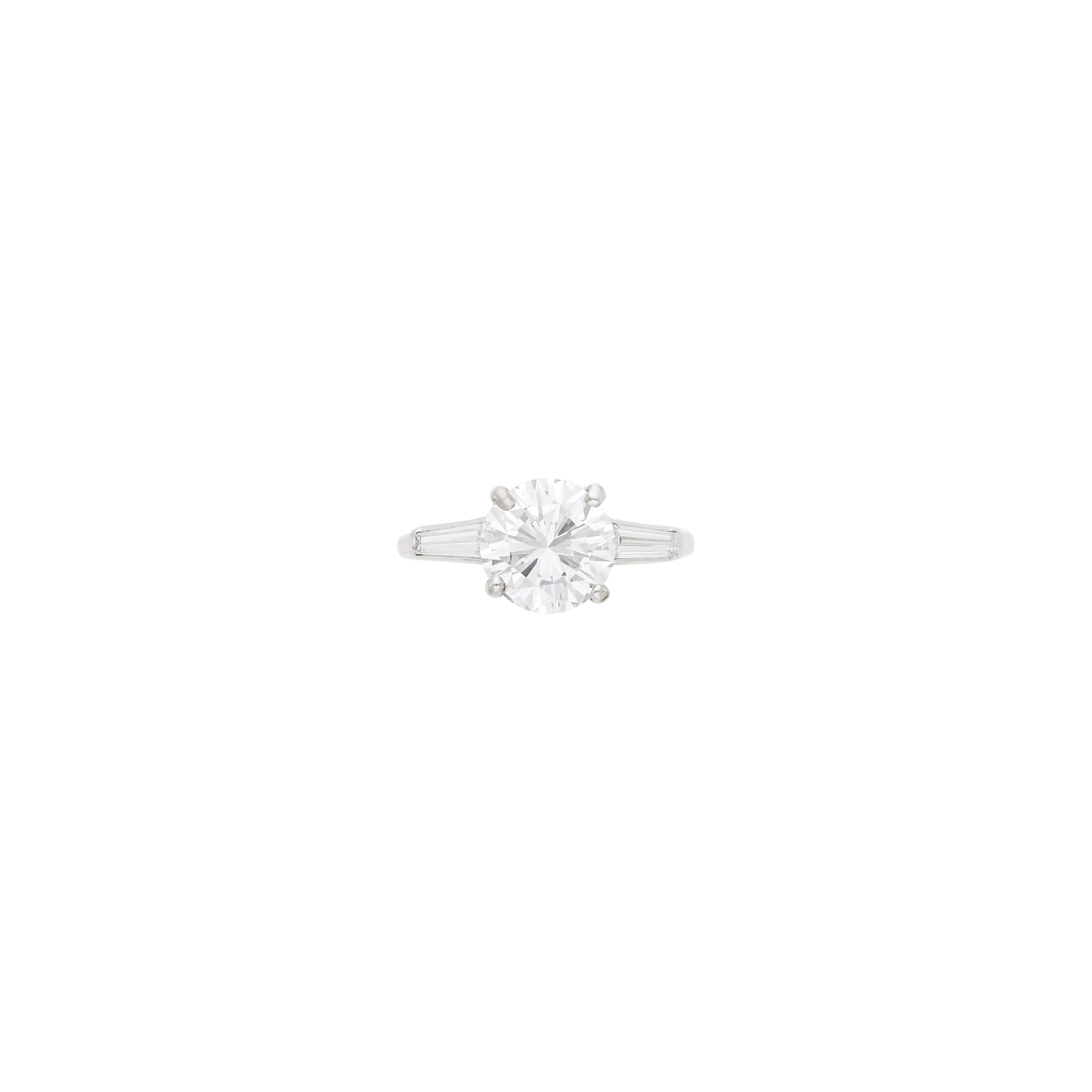 Lot image - Platinum and Diamond Ring
