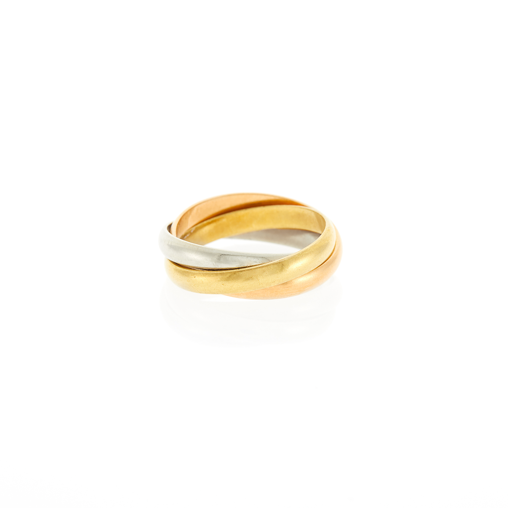 Lot image - Cartier Tricolor Gold Trinity Band Ring