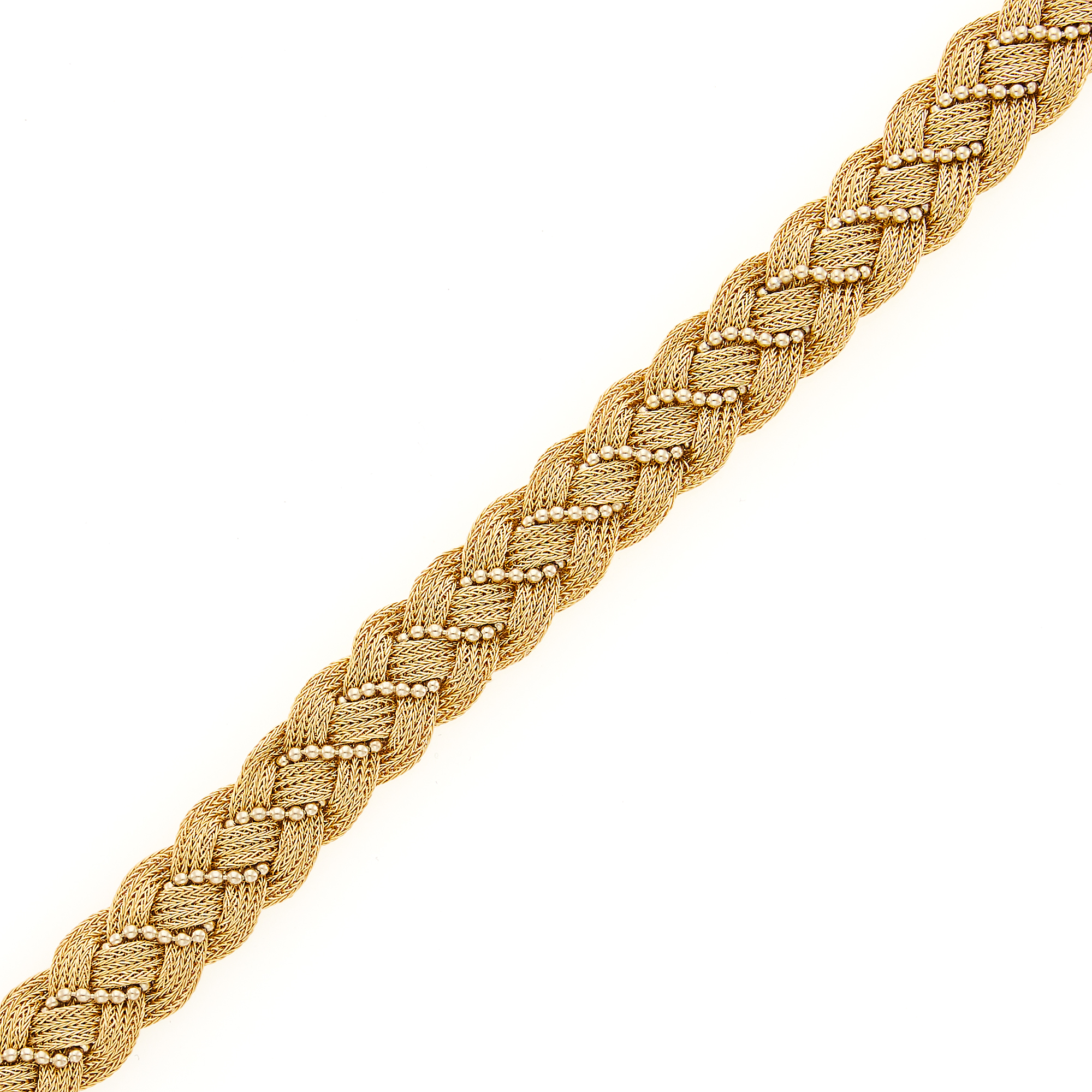 Lot image - Cartier Two-Color Gold Braided Bracelet
