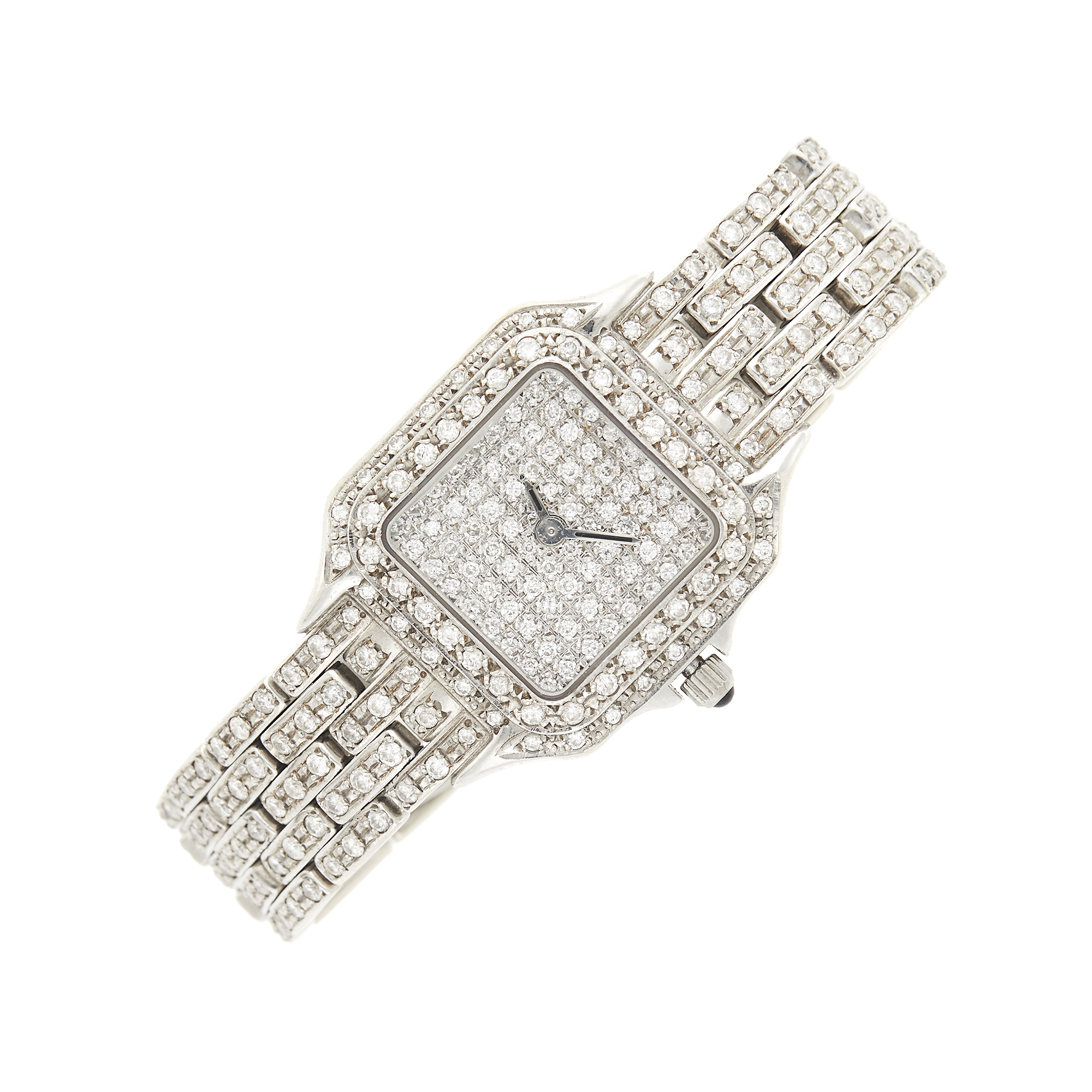 Lot image - Ladys White Gold and Diamond Wristwatch