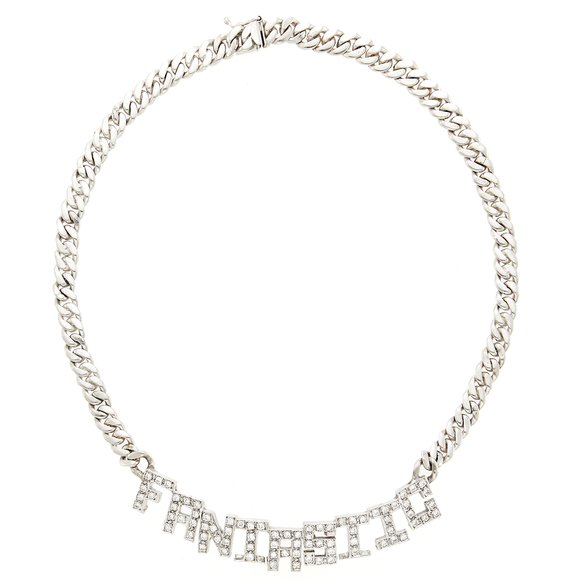 Lot image - White Gold and Diamond Fantastic Necklace