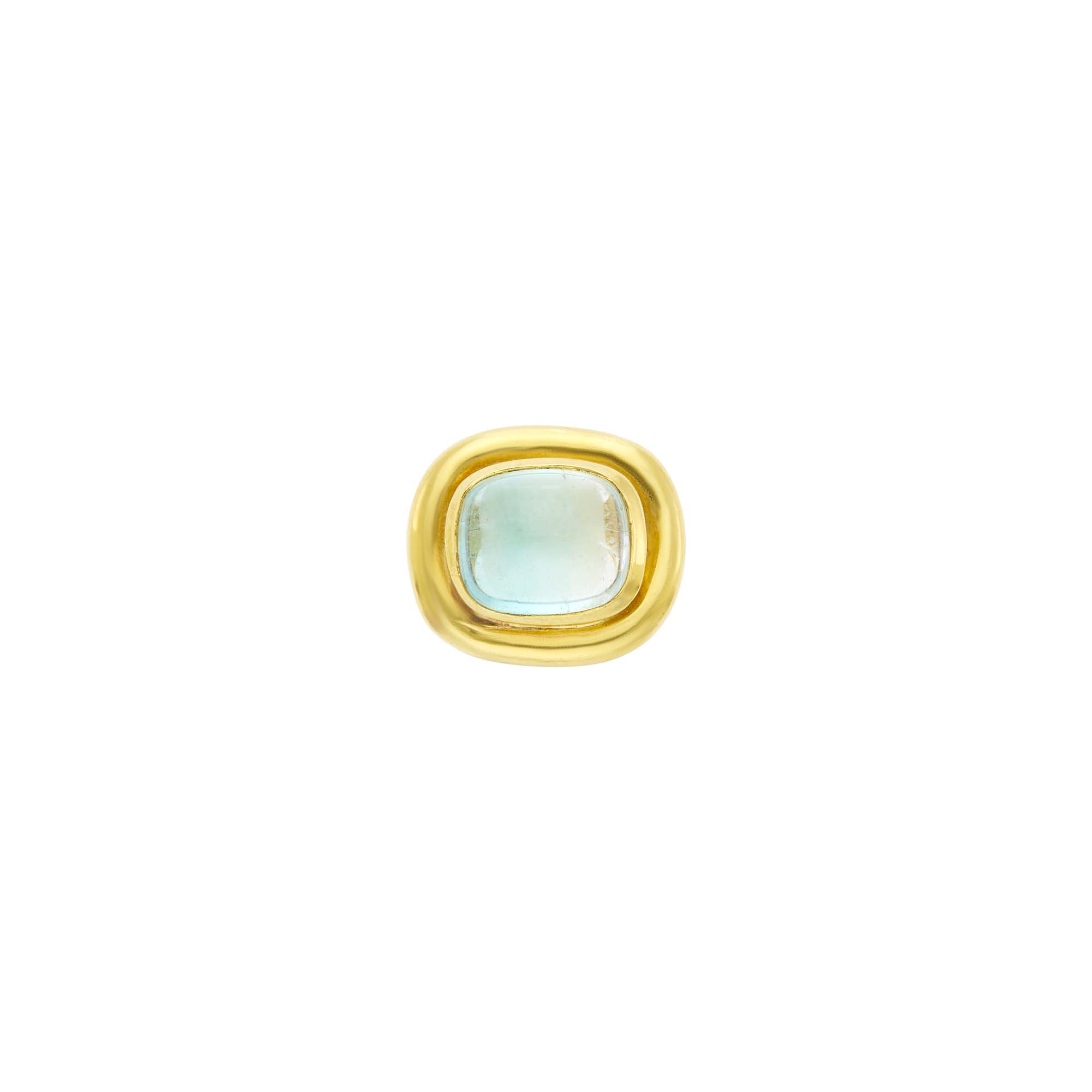 Lot image - Tiffany & Co., Paloma Picasso Gold and Cabochon Aquamarine Ring