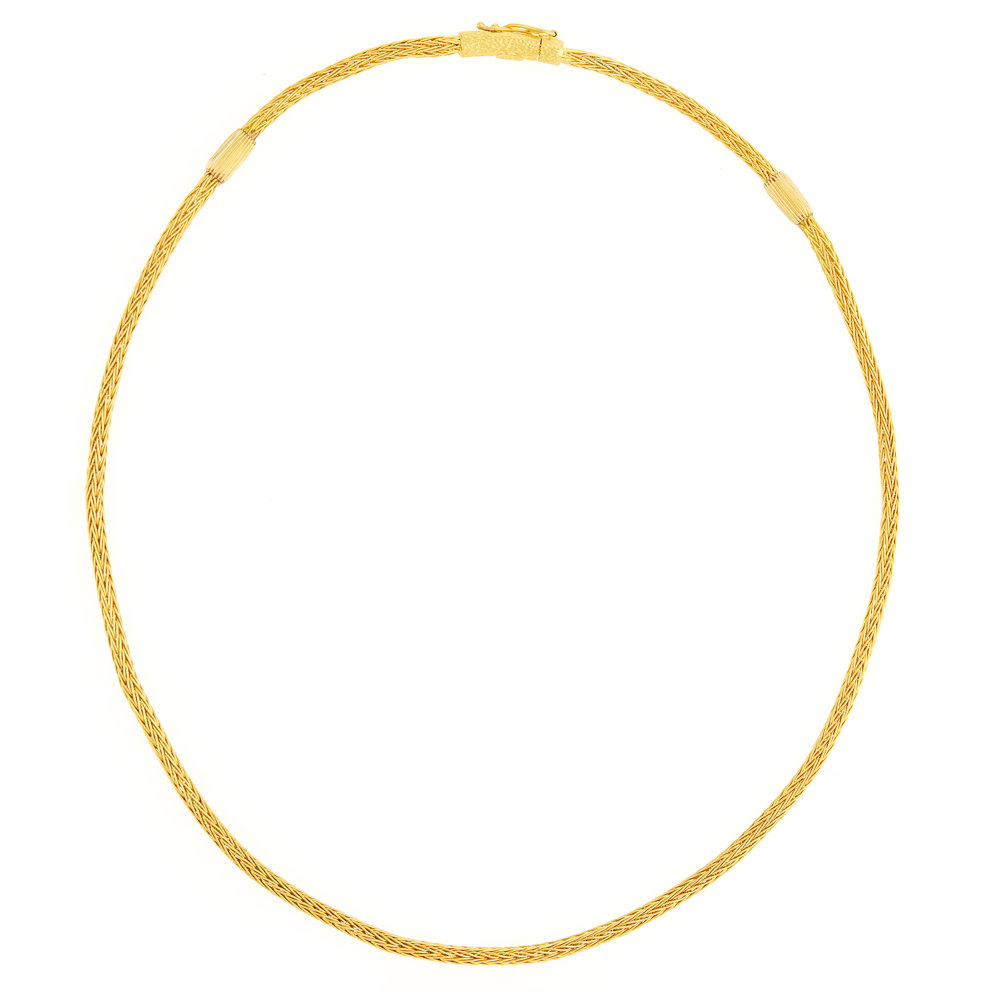 Lot image - Ilias Lalaounis Woven Gold Mesh Necklace