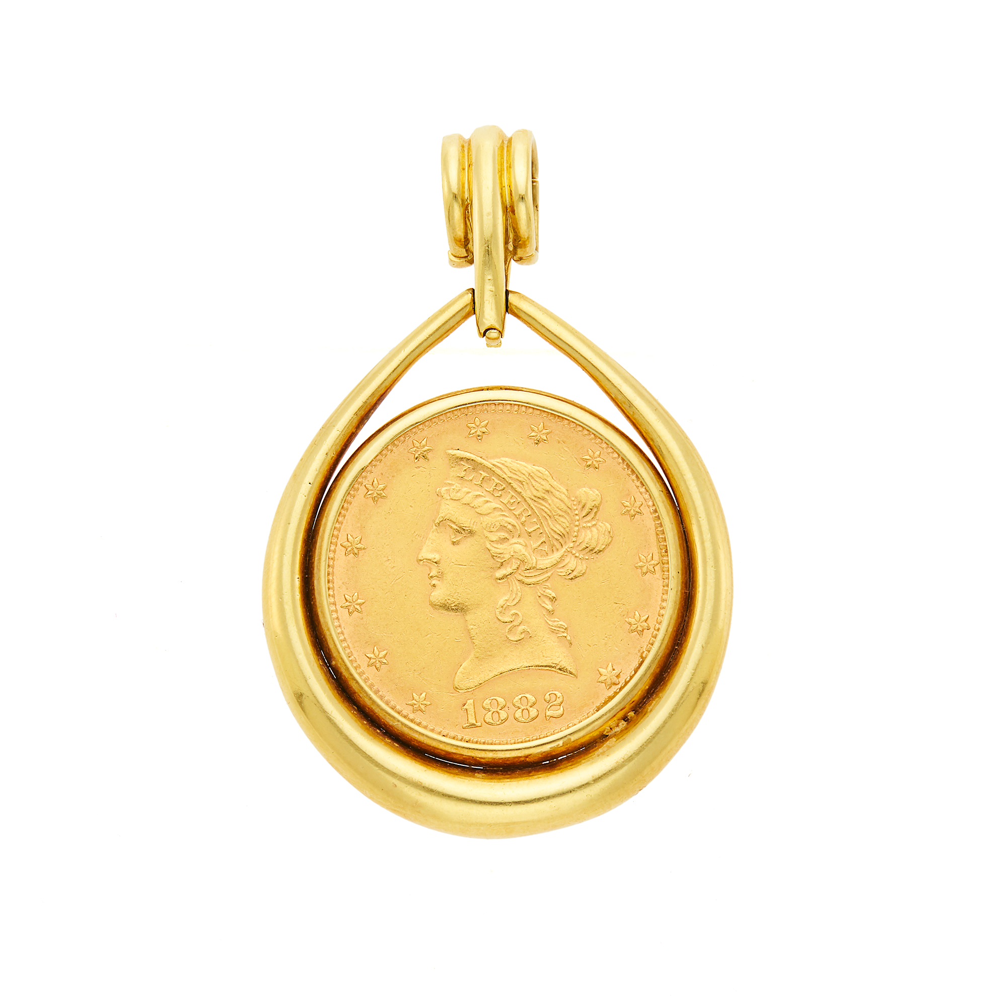 Lot image - Gold and Gold Coin Pendant