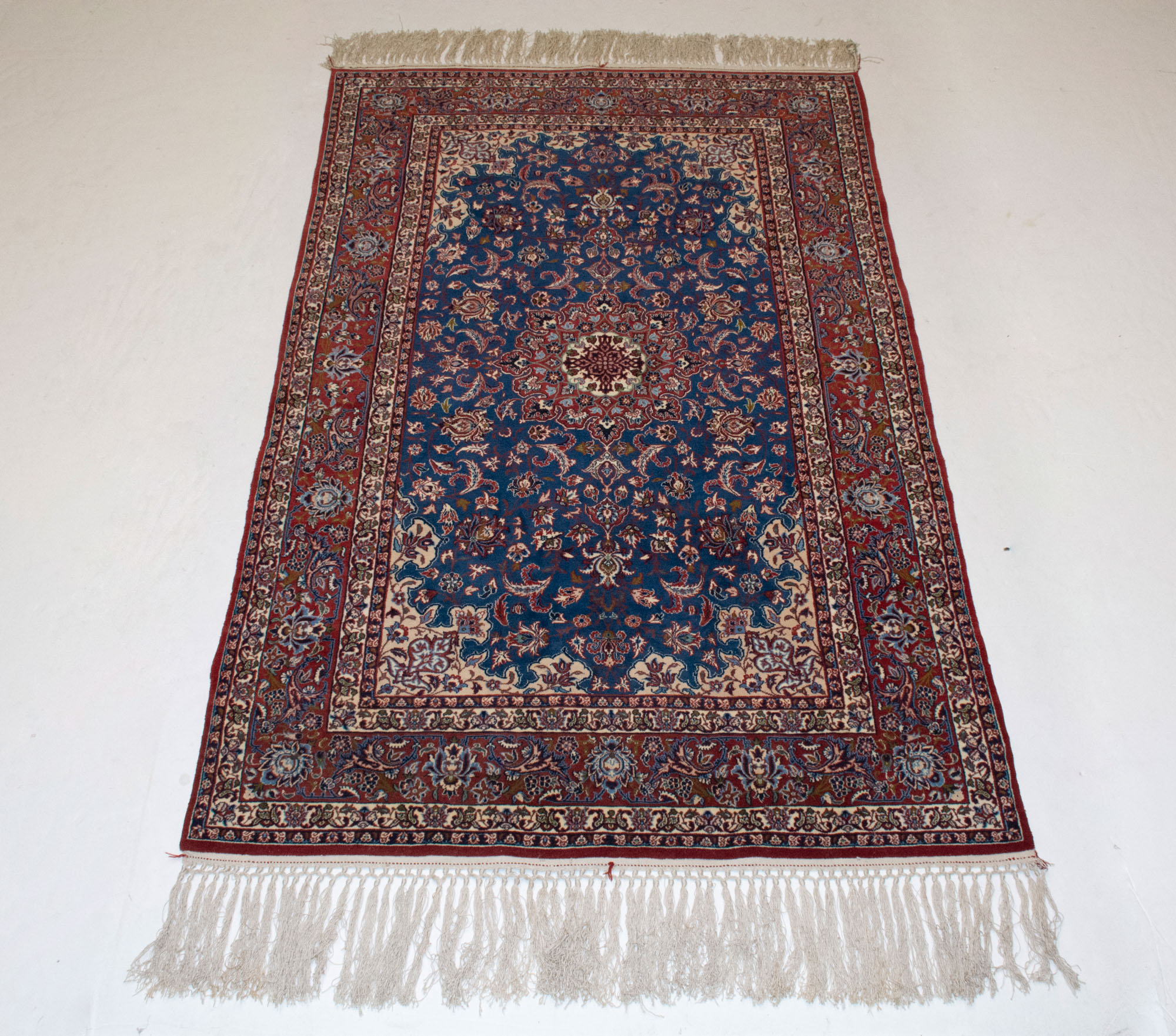 Lot image - Silk Warp Isfahan Rug
