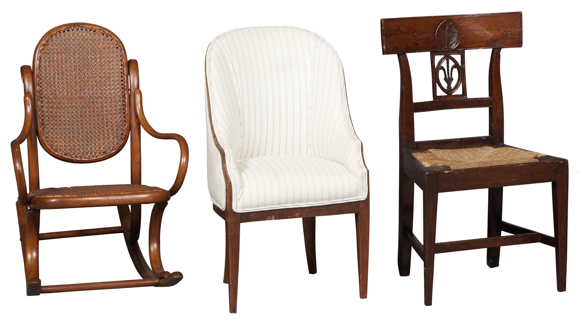 Lot image - Group of Three Childrens Chairs