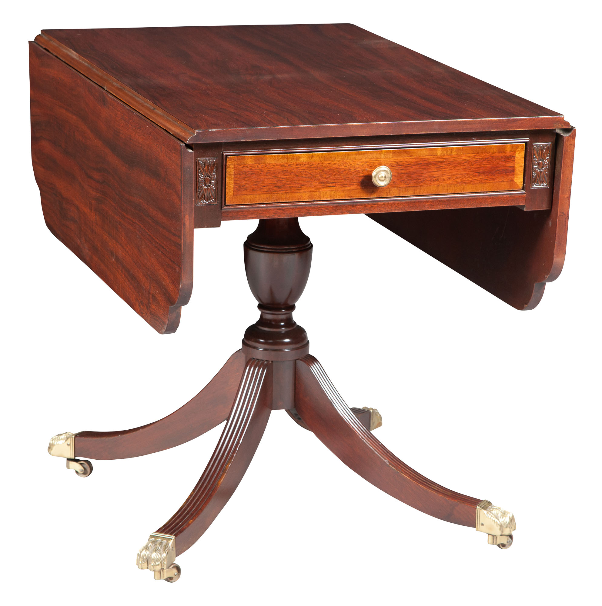 Lot image - Regency Style Mahogany Drop-Leaf Table