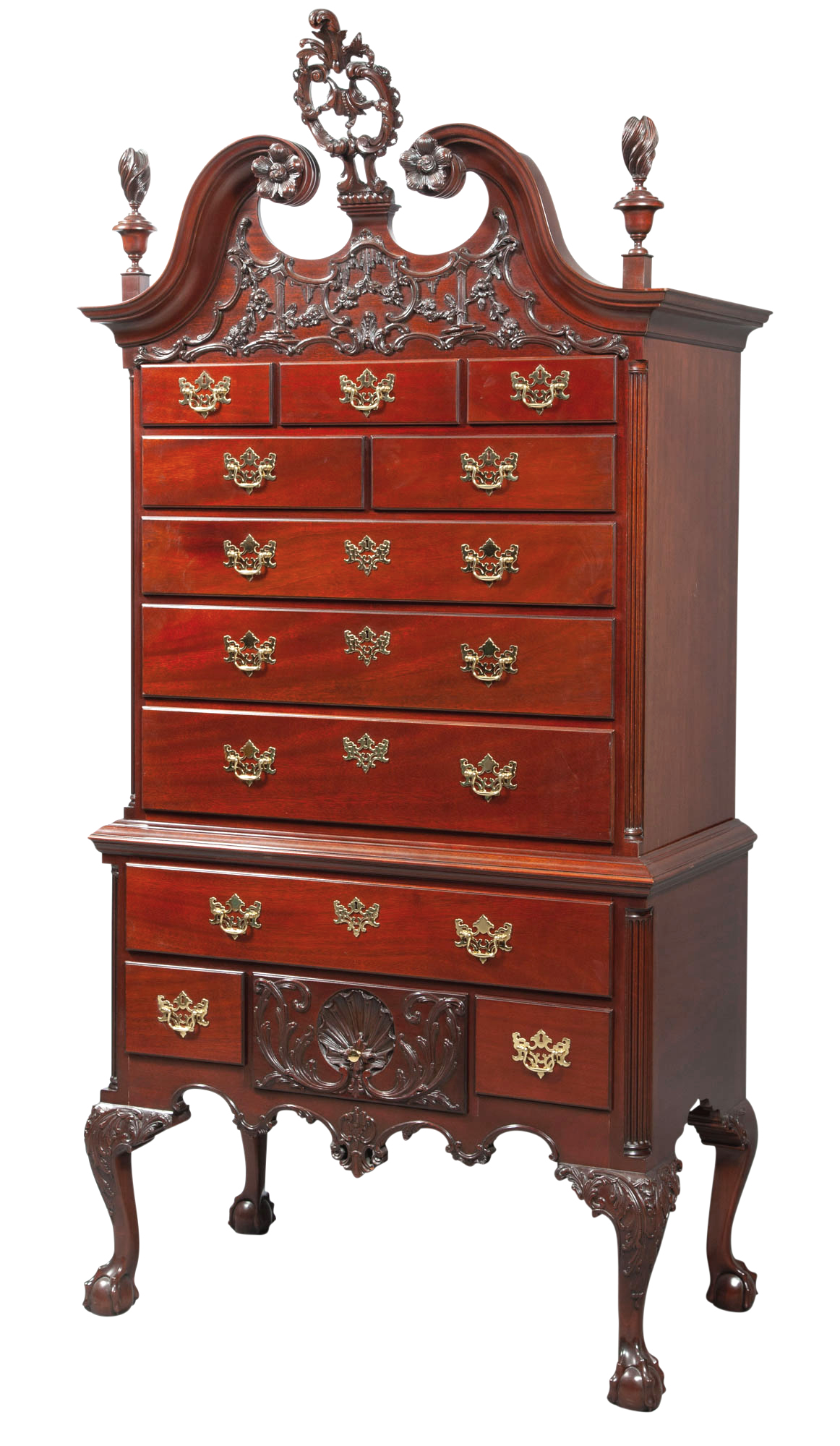 Lot image - Kindel for Winterthur Chippendale Philadelphia Style High Chest