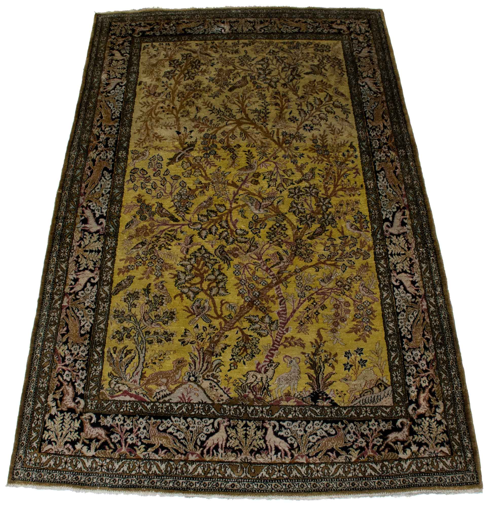 Lot image - Qum Silk Rug