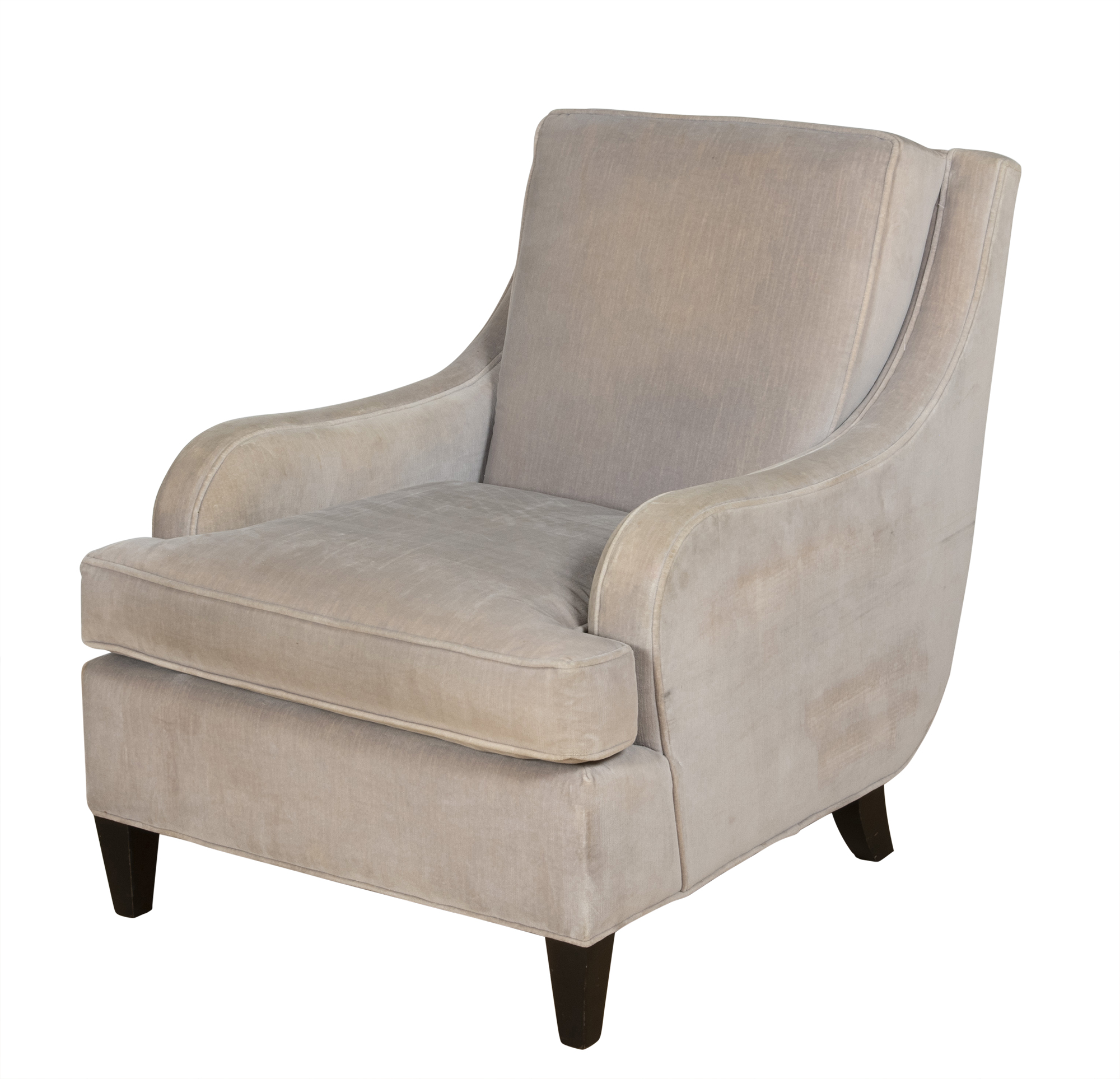 Lot image - Velvet Upholstered Club Chair