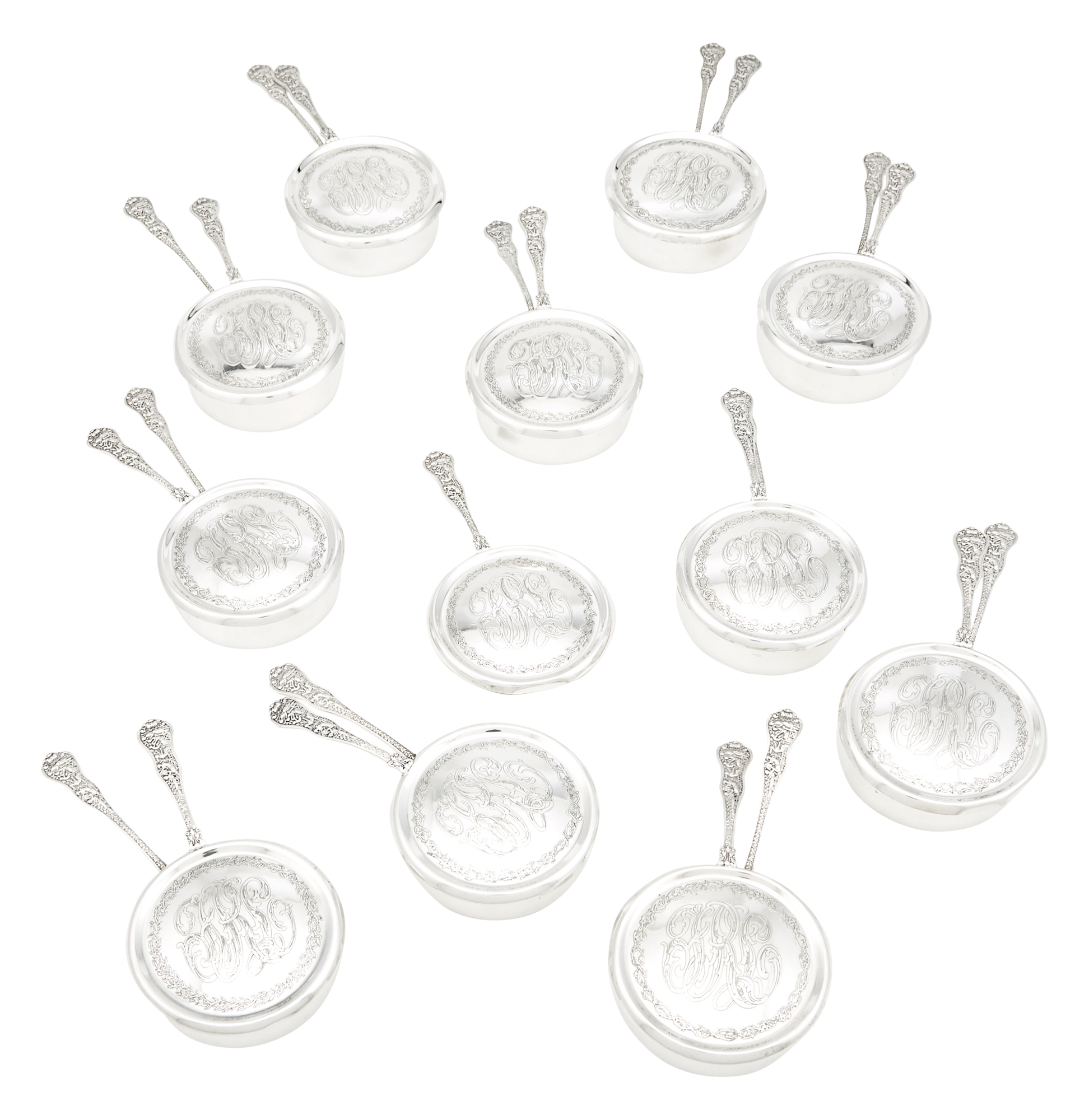 Lot image - Rare Set of Eleven Tiffany & Co. Sterling Silver Olympian