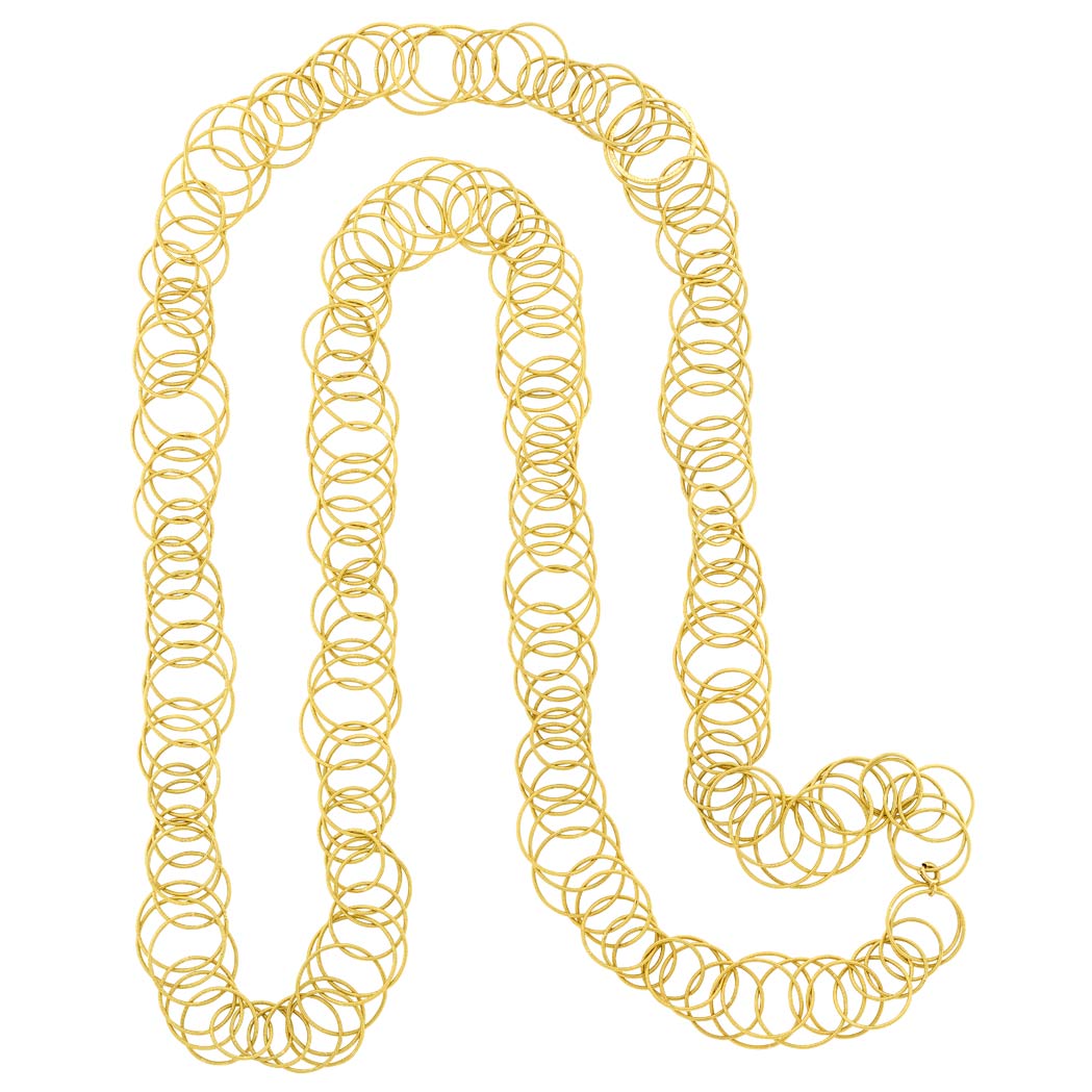 Lot image - Long Gold 'Hawaii' Chain Necklace, Gianmaria Buccellati