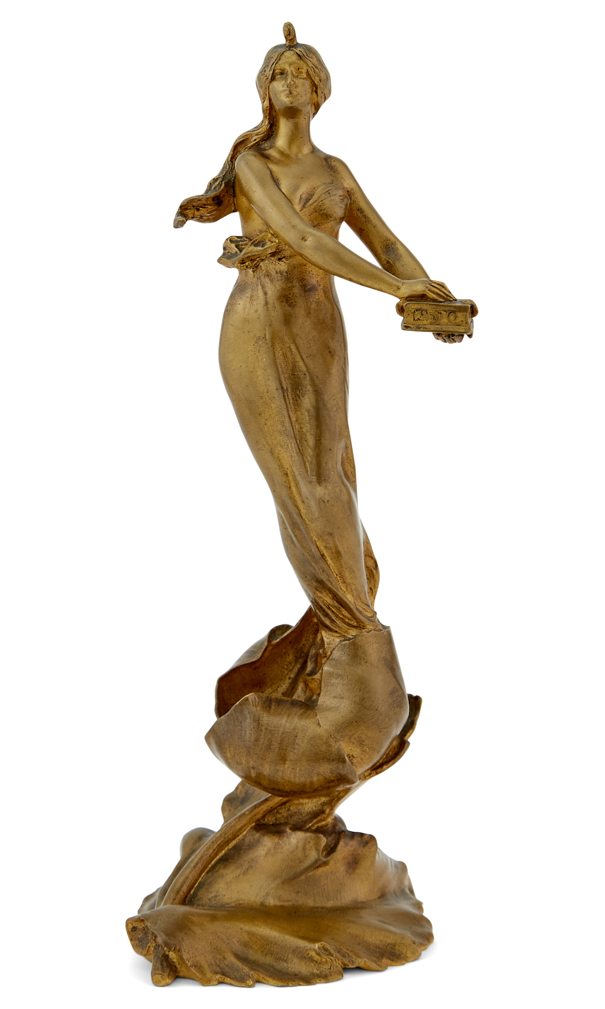 Lot image - French Art Nouveau Gilt-Bronze Figure of a Woman