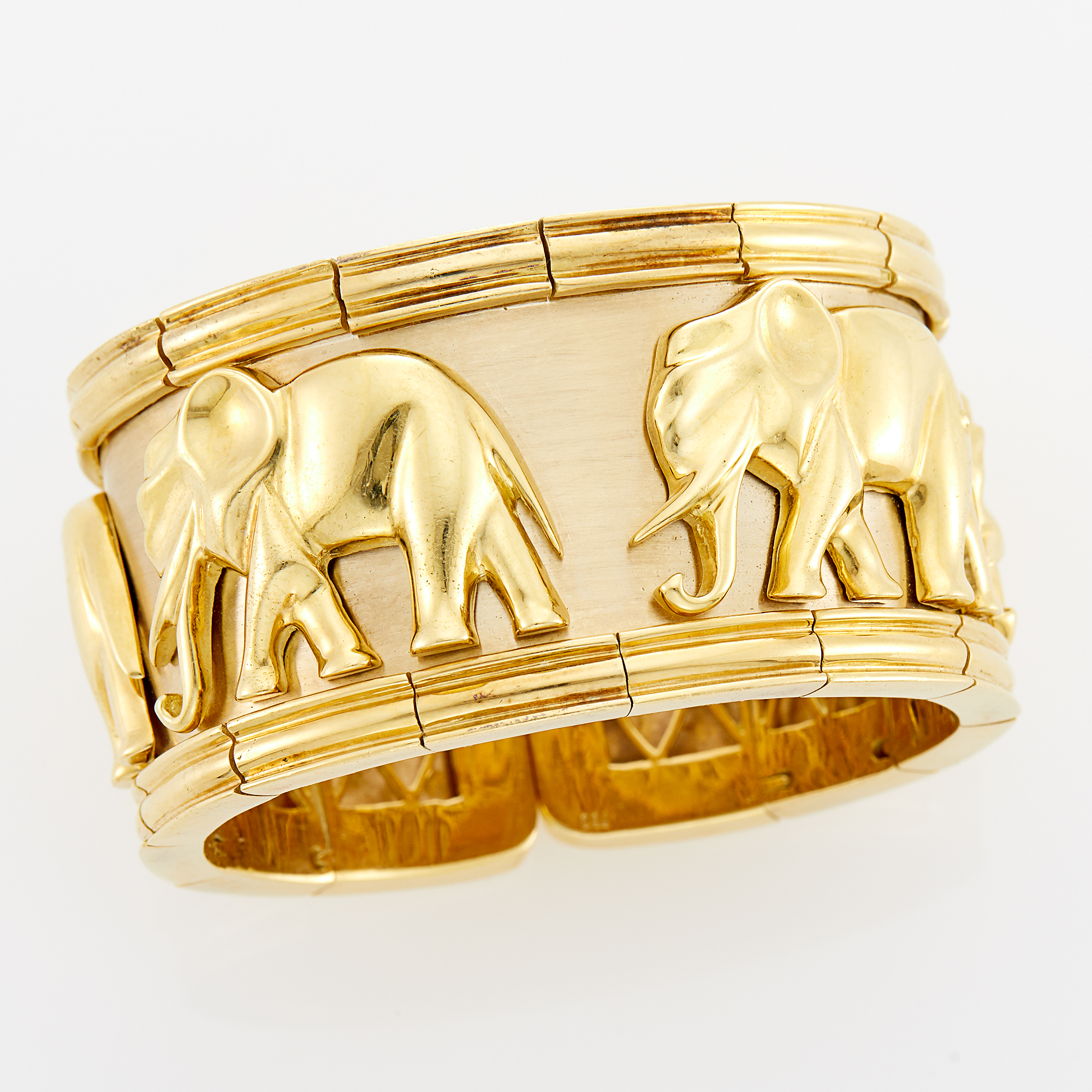Lot image - Gold Elephant Cuff Bracelet