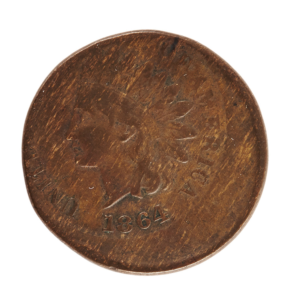 Lot image - United States Off-Center 1864 Indian One Cent Error