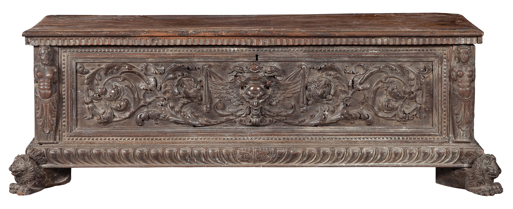 Lot image - Renaissance Walnut Cassone
