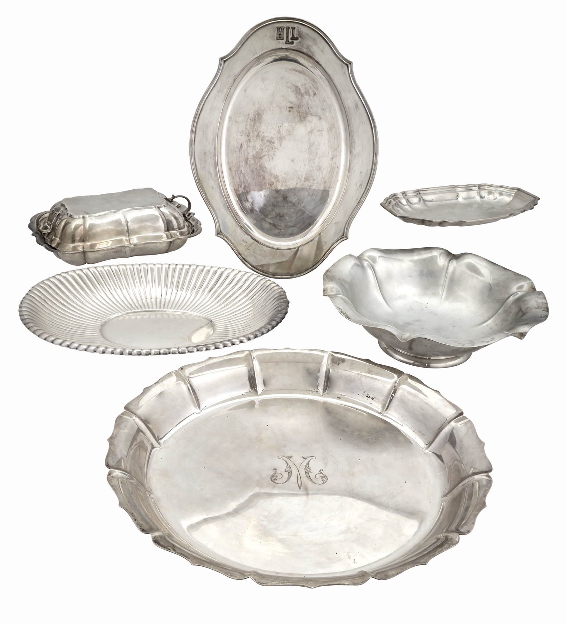 Lot image - Group of American Sterling Silver Table Articles