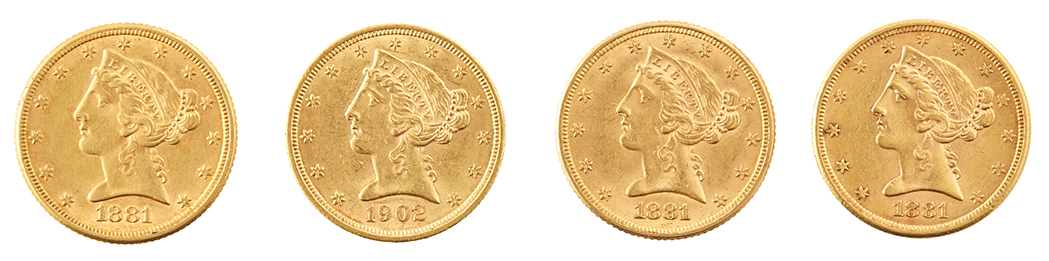 Lot image - United States $5 Liberty Group