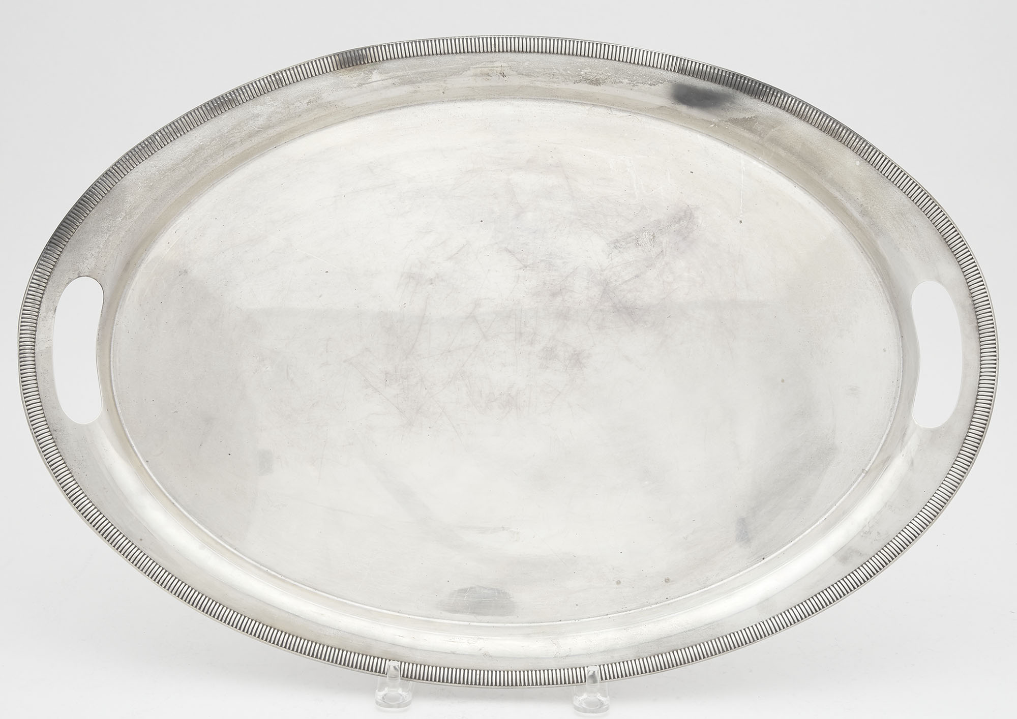 Lot image - American Sterling Silver Oval Two Handled Tray