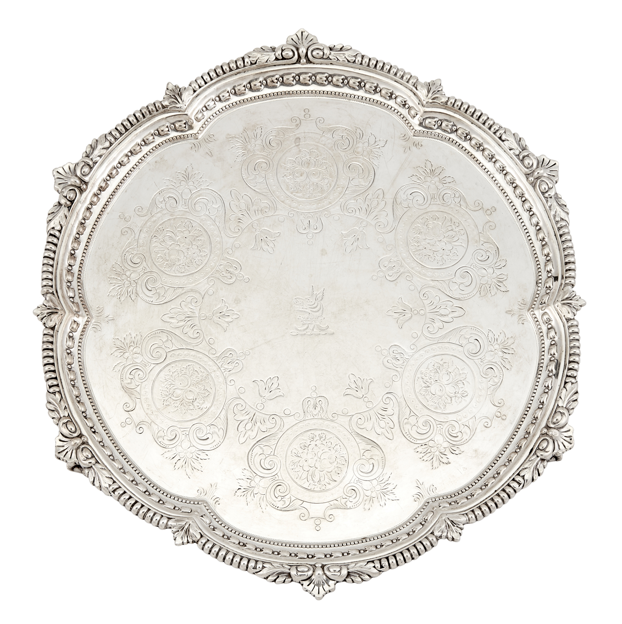 Lot image - Victorian Sterling Silver Salver