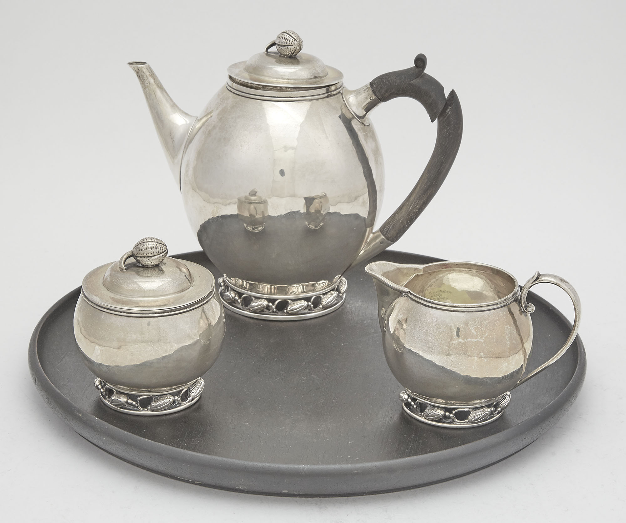 Lot image - American Sterling Silver Three-Piece Tea Service