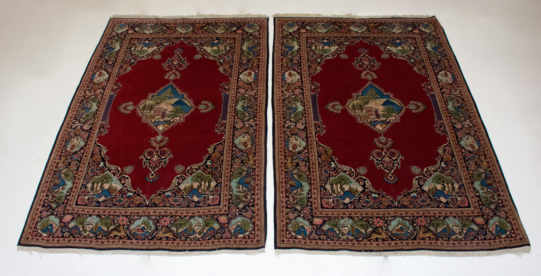 Lot image - Pair of Dabir Kashan Rugs