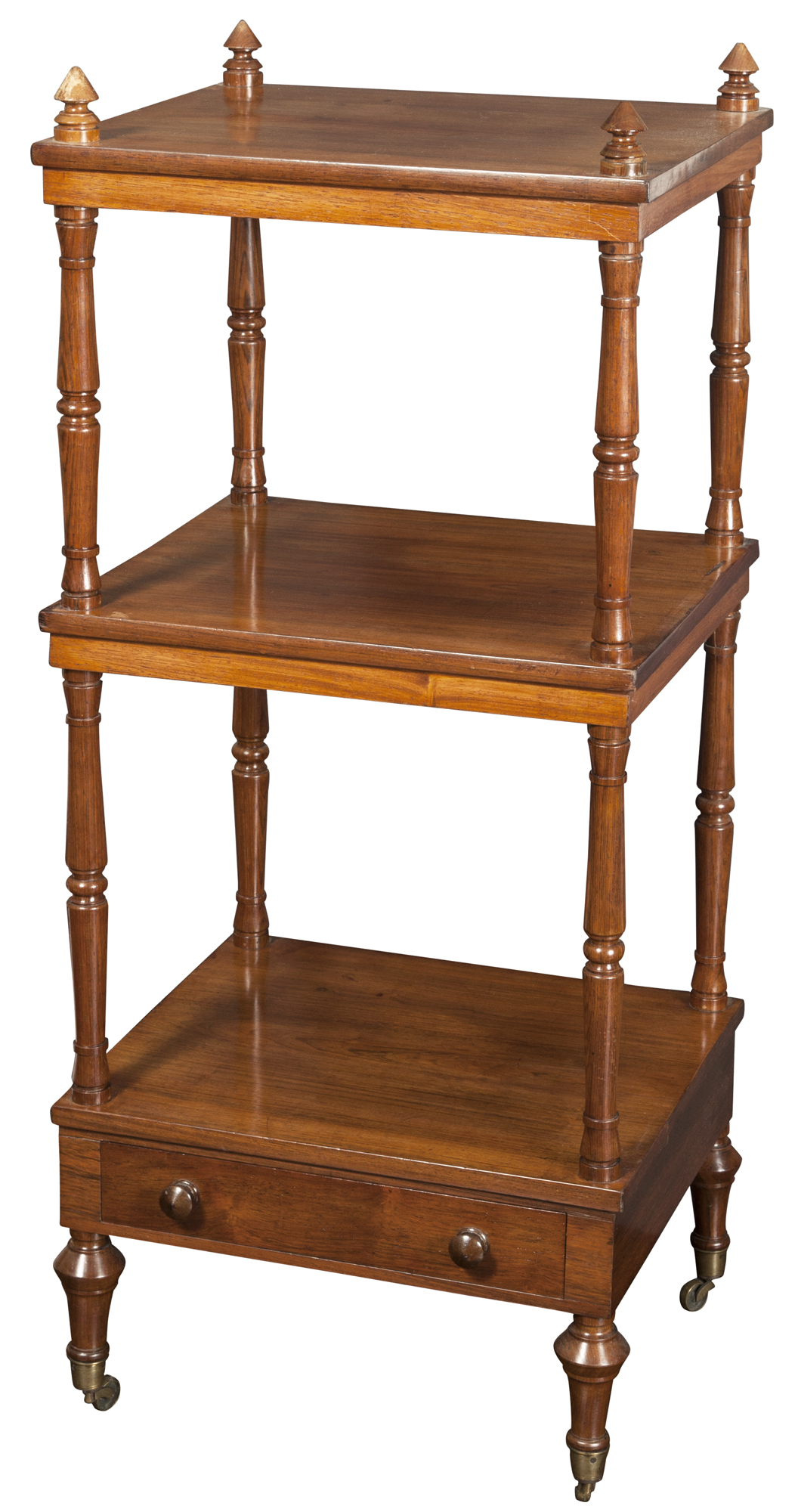 Lot image - Victorian Rosewood Three-Tier Étagère