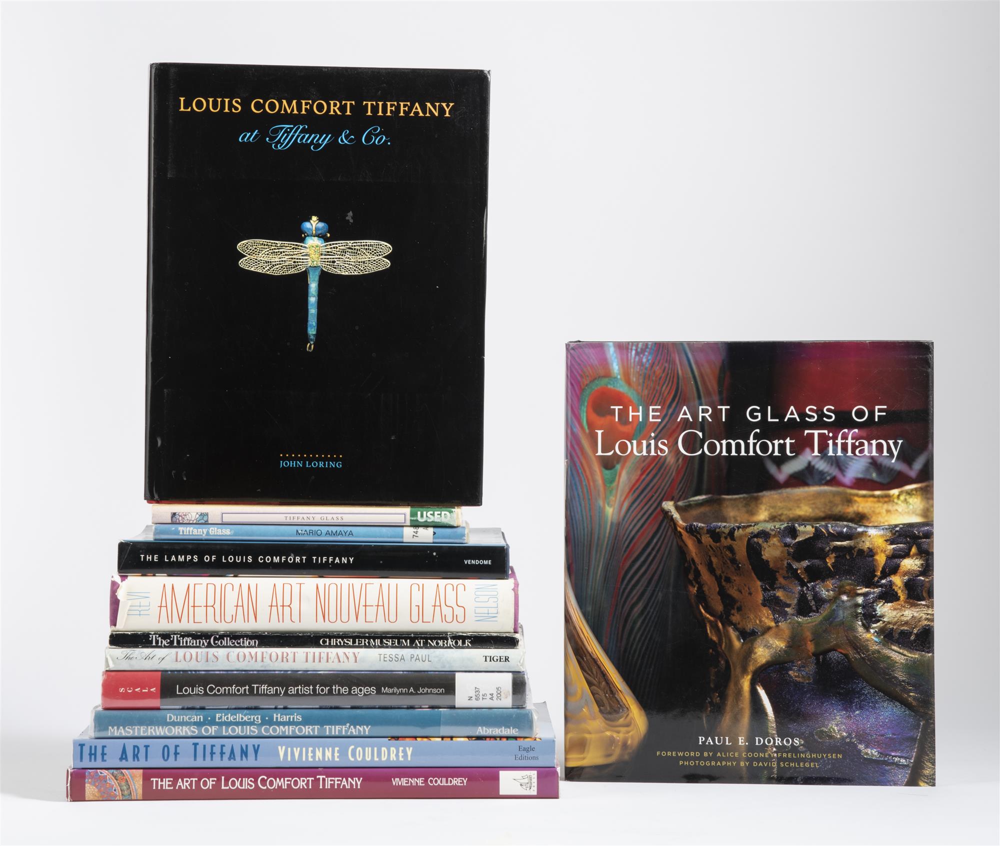 Lot image - [BOOKS - TIFFANY]  A group of eleven books about Tiffany Glass