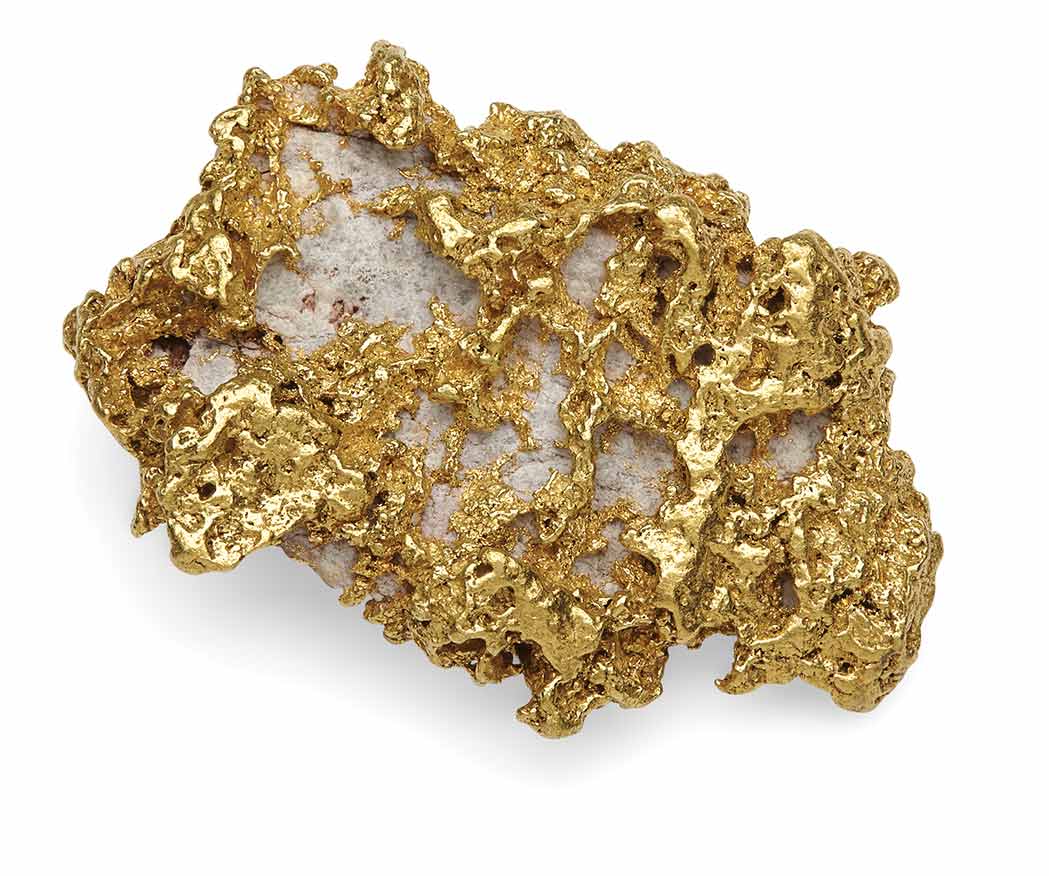 Lot image - Gold Nugget on Quartz