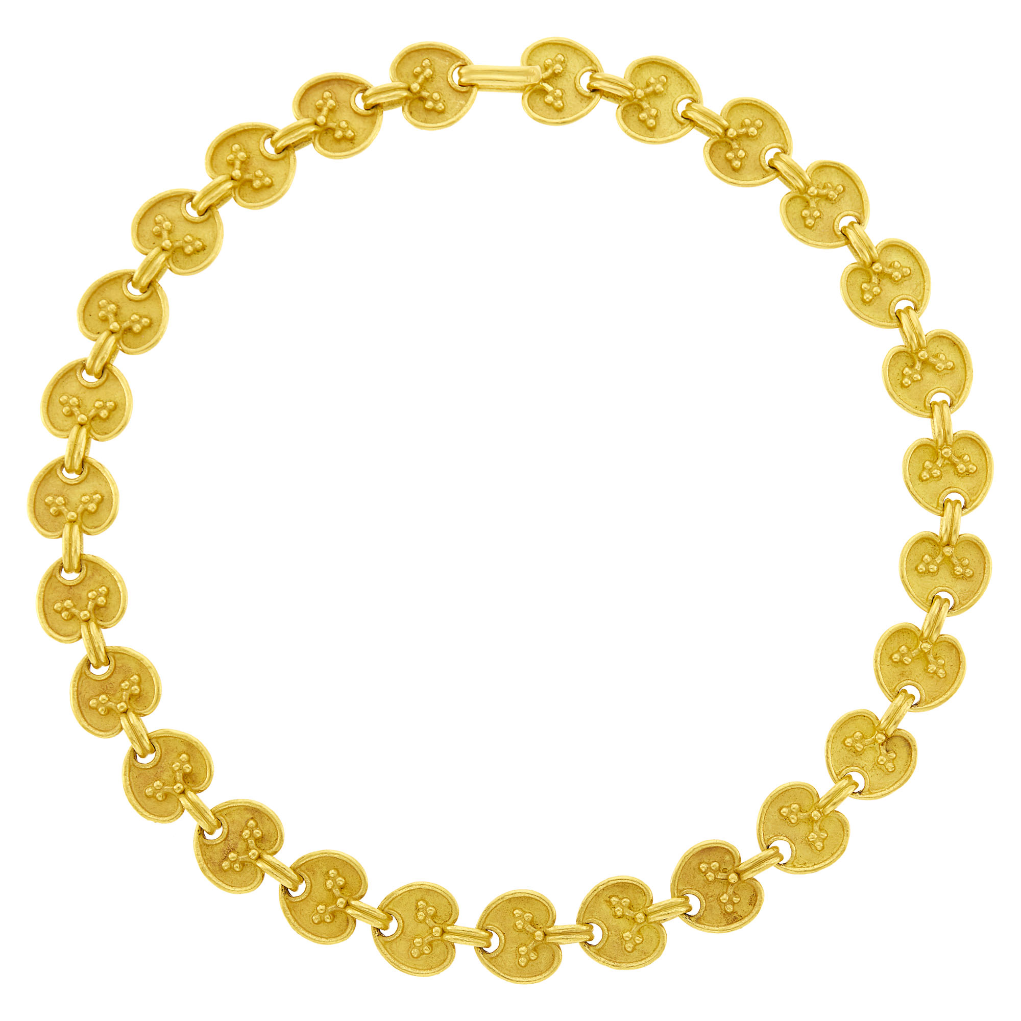 Lot image - High Karat Gold Link Necklace