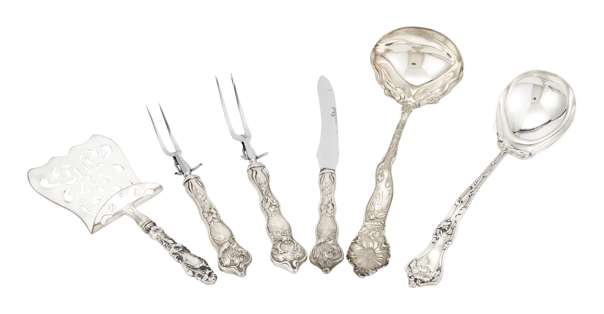 Lot image - Group of American Sterling Silver Serving Pieces