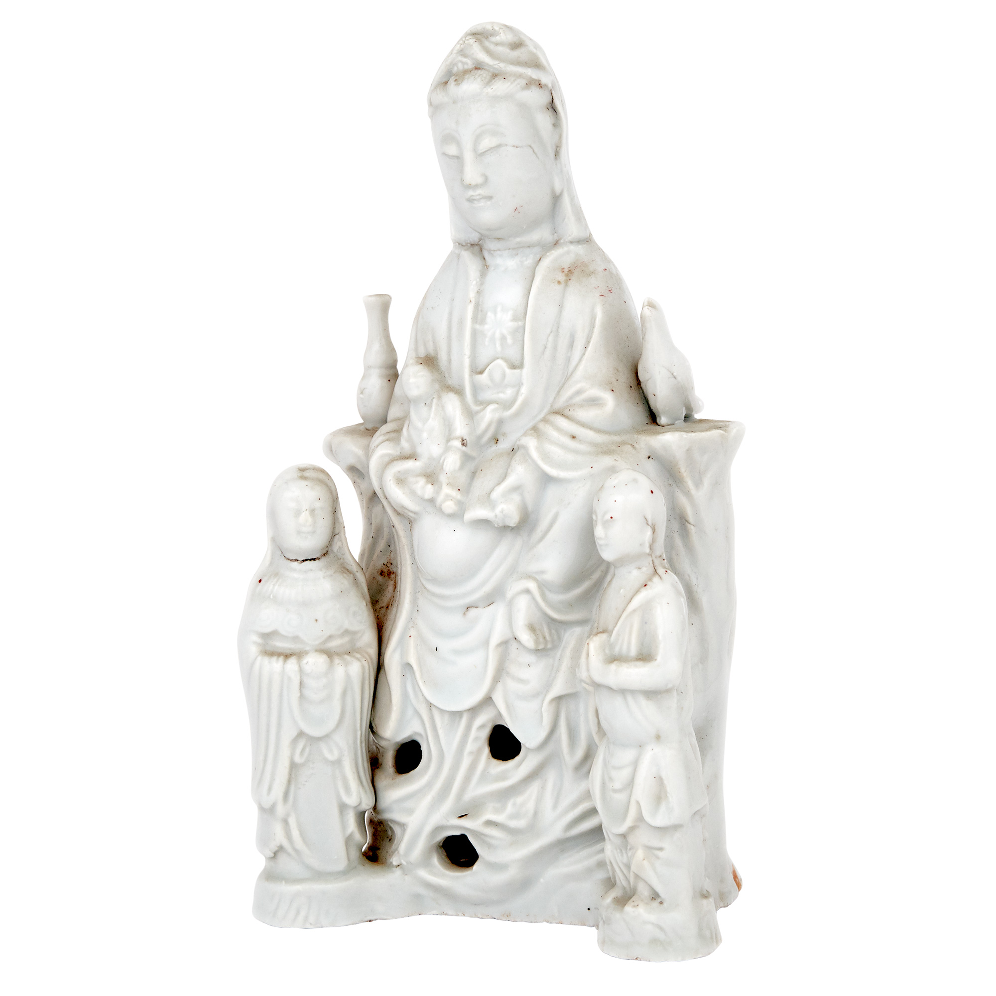 Lot image - Chinese Blanc de Chine Figure of Guanyin