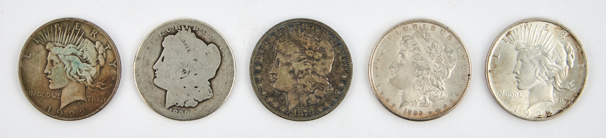 Lot image - United States Group of Morgan and Peace Dollars