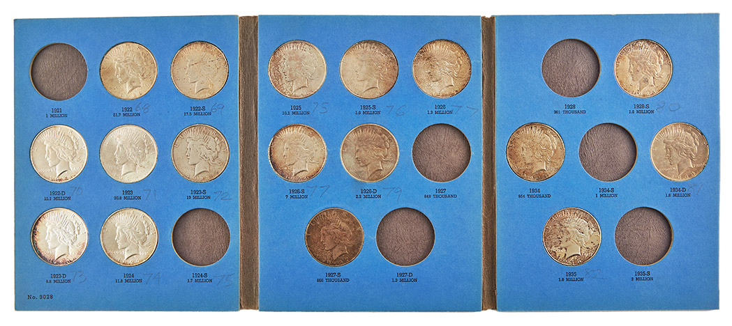 Lot image - United States Peace Dollar Collection