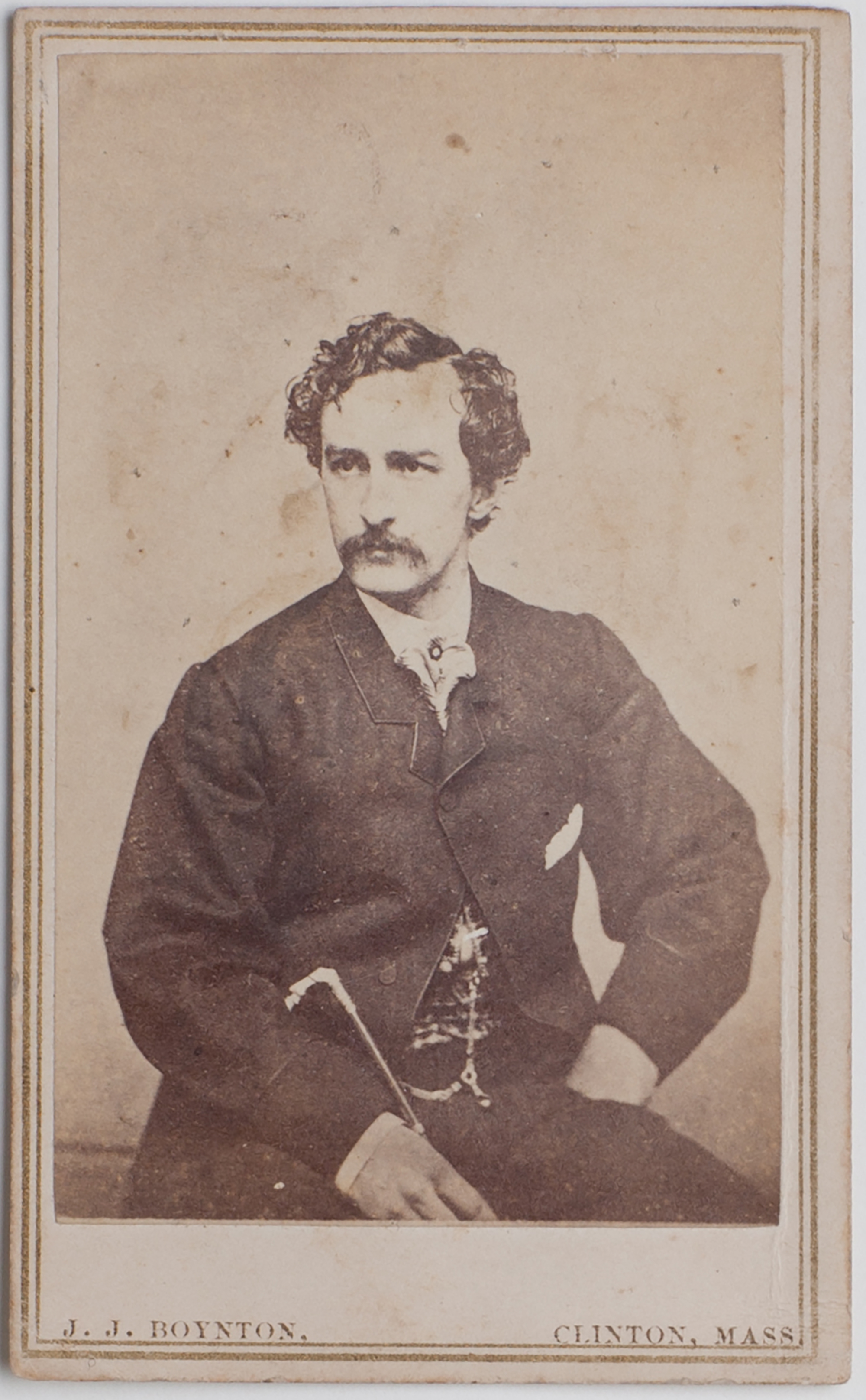 Lot image - BOOTH, JOHN WILKES  Carte-de-viste portrait.