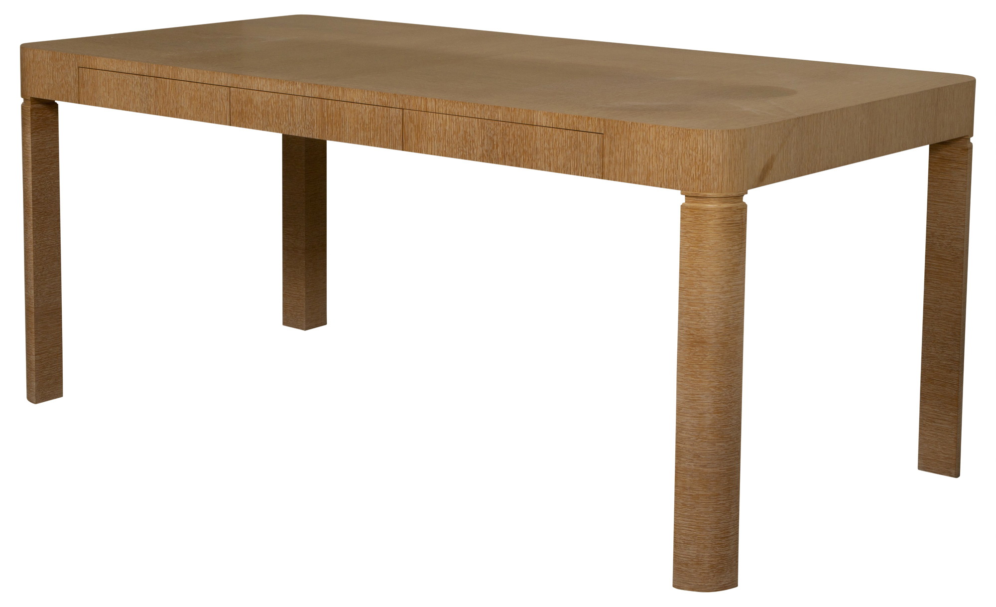 Lot image - Cerused Oak Three-Drawer Desk