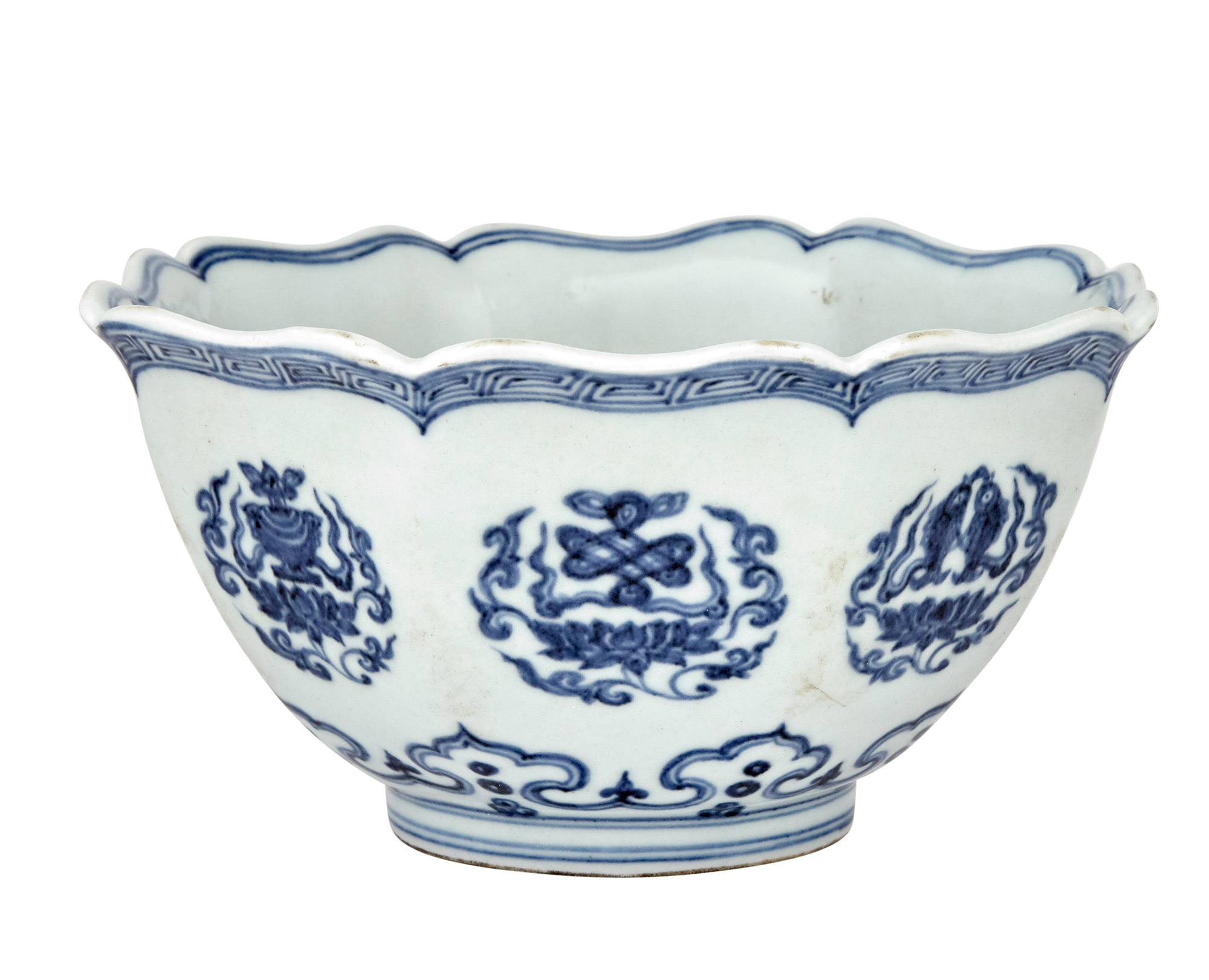 Lot image - Chinese Blue and White Glazed Porcelain Bowl