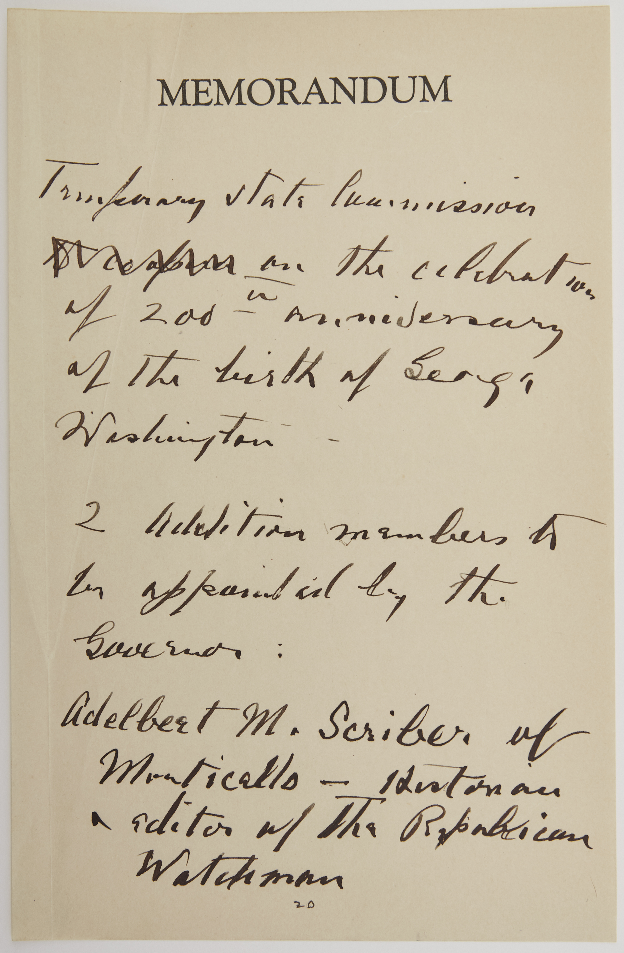 Lot image - ROOSEVELT, FRANKLIN DELANO  Autograph memorandum.