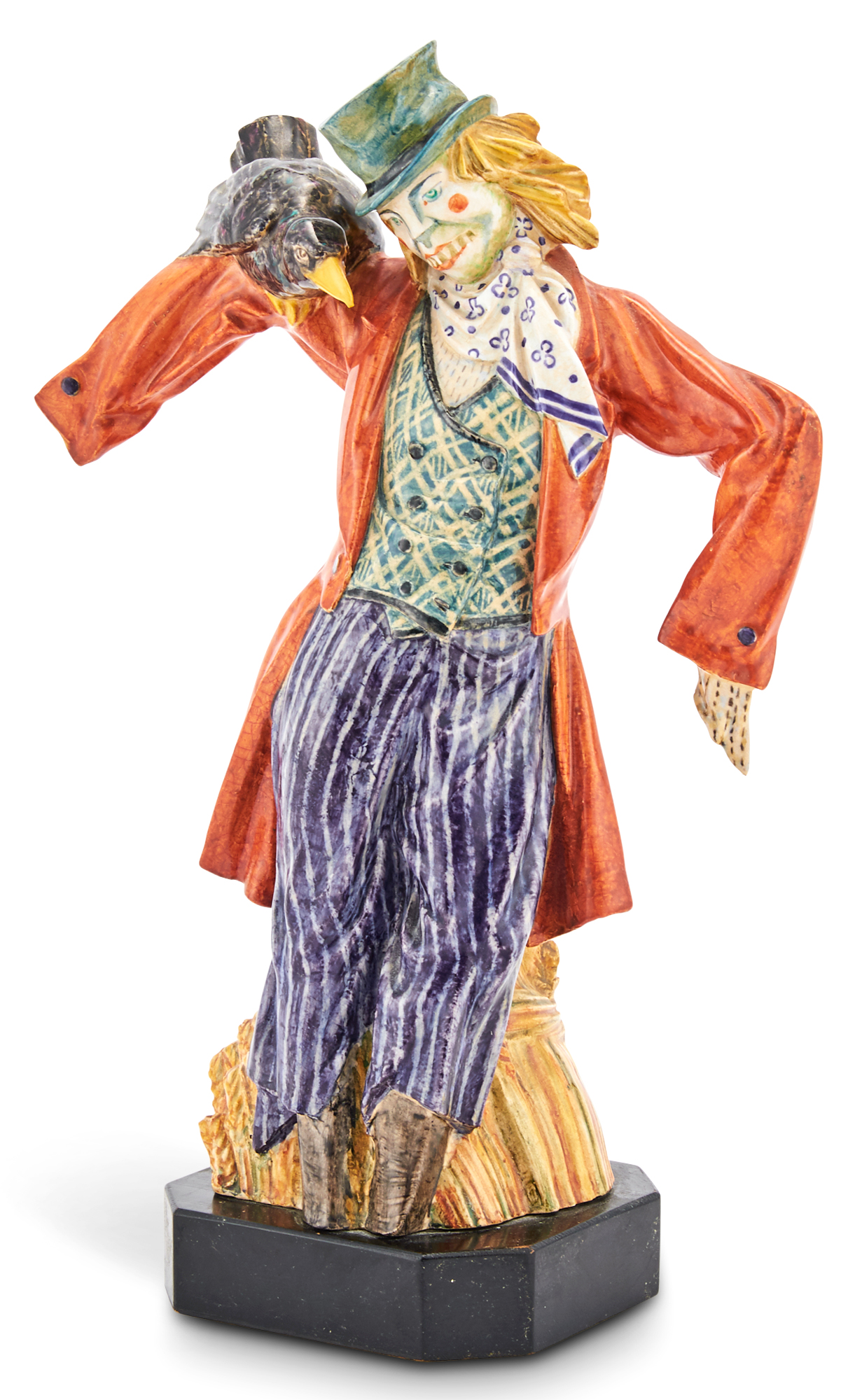 Lot image - Charles Vyse Chelsea Pottery Figure Entitled The Scarecrow