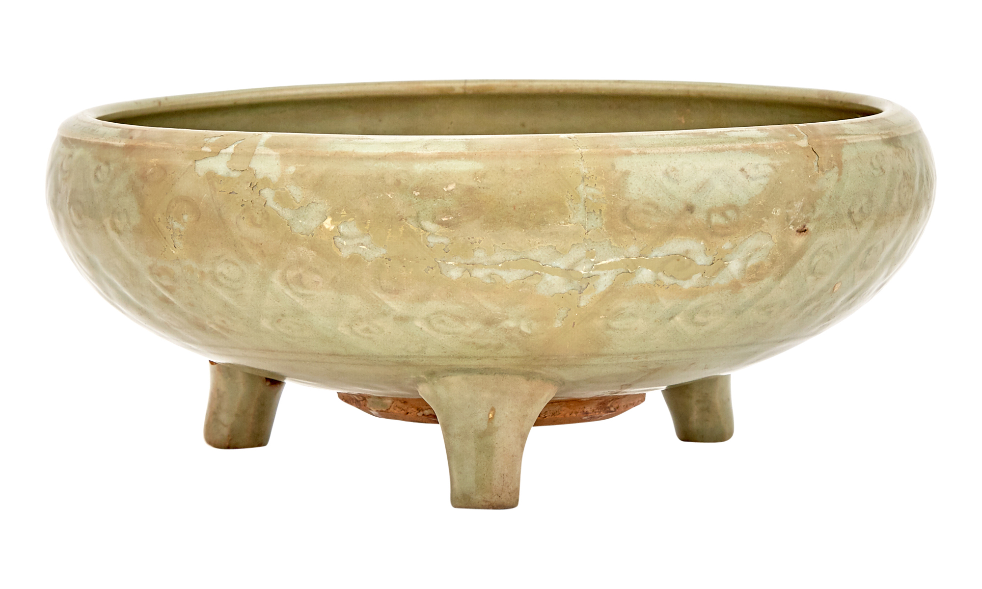 Lot image - A Chinese Longquan Celadon Tripod Censer
