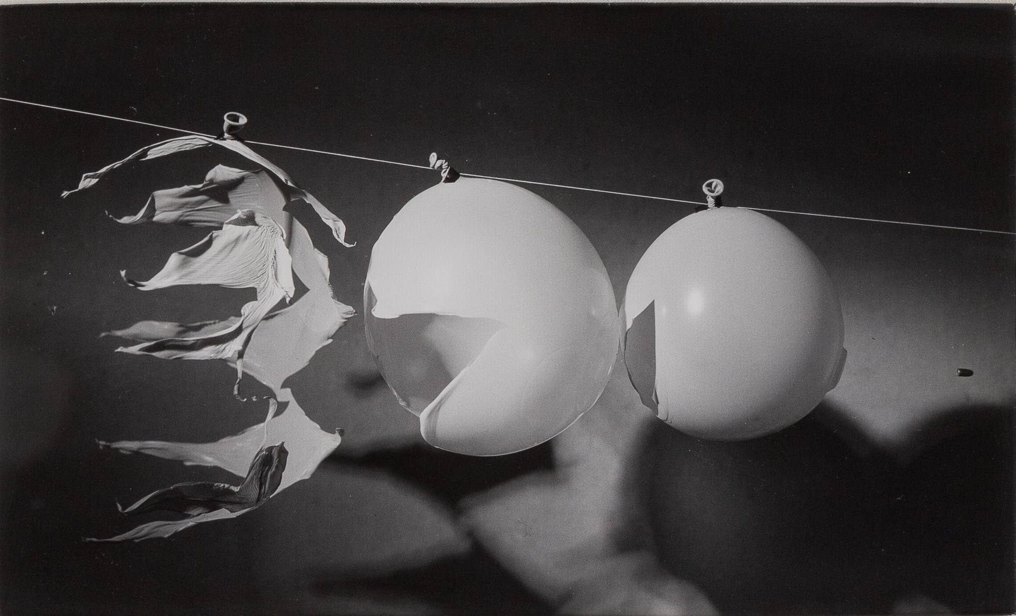 Lot image - EDGERTON, HAROLD EUGENE (1903-1990)  [Bullet Passing Through Three Balloons,