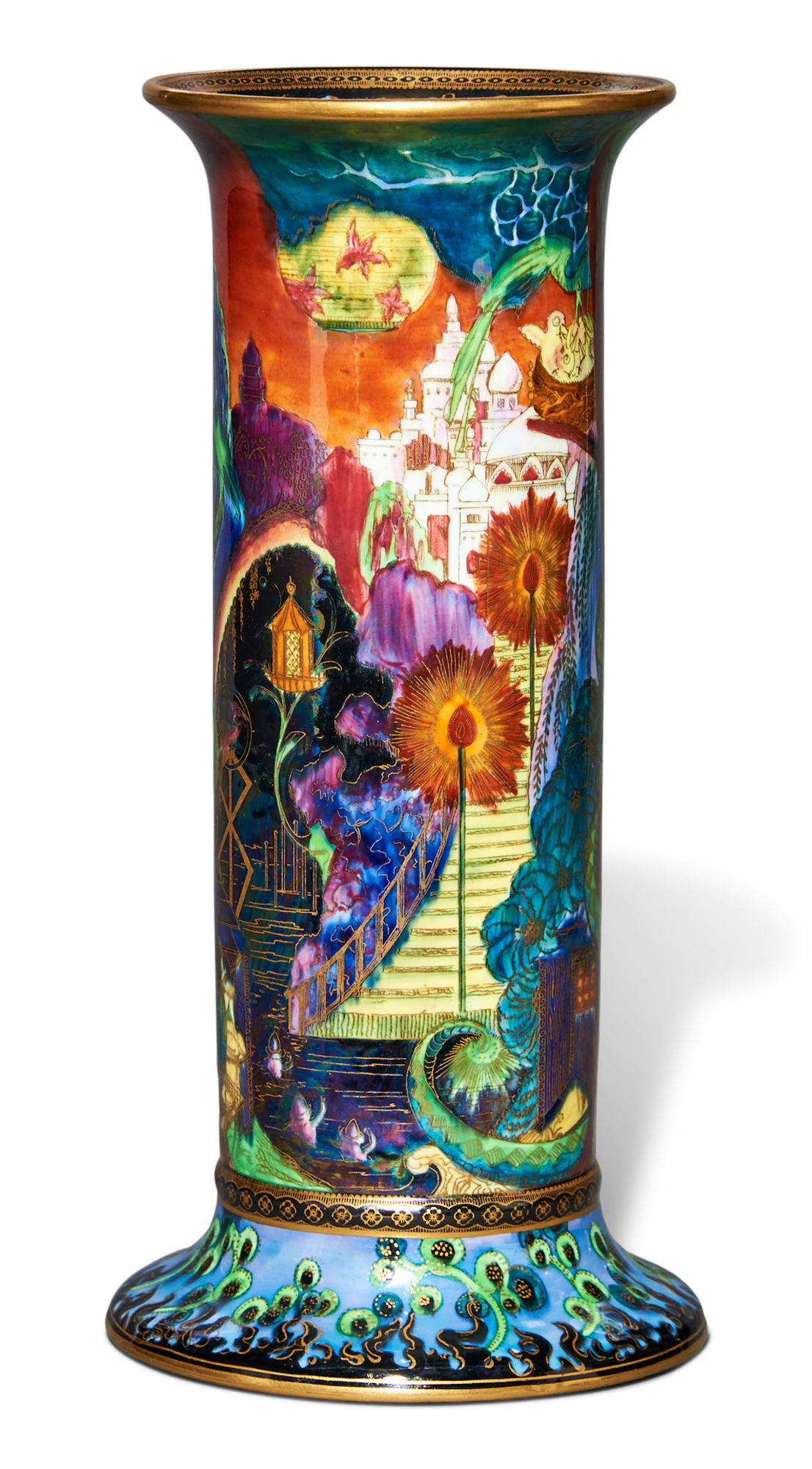 Lot image - Daisy Makeig-Jones for Wedgwood Fairyland Lustre Porcelain Torches Vase