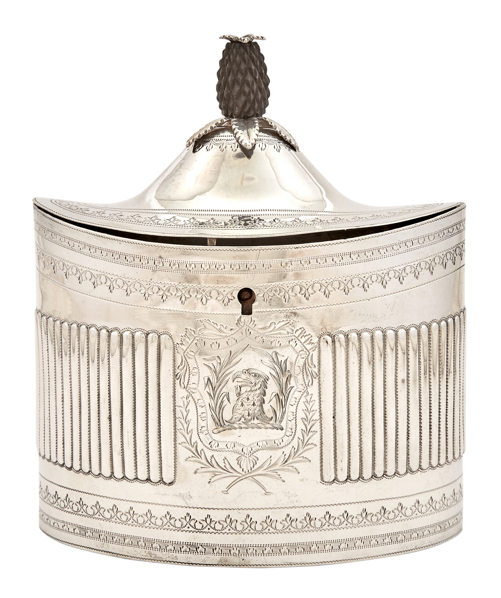 Lot image - George III Sterling Silver Tea Caddy