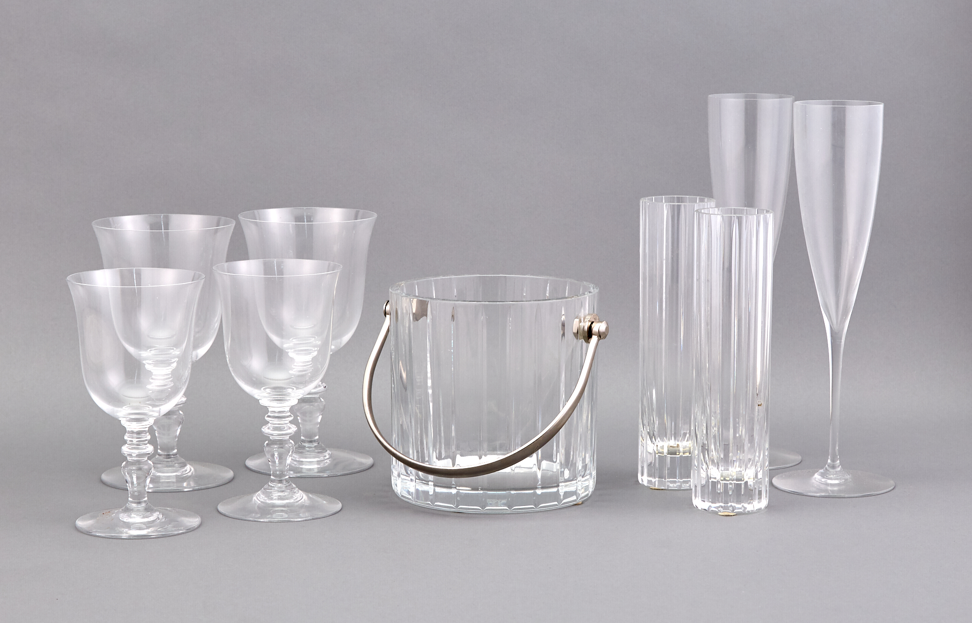 Lot image - Group of Baccarat Glass Part Stemware and Barware Services
