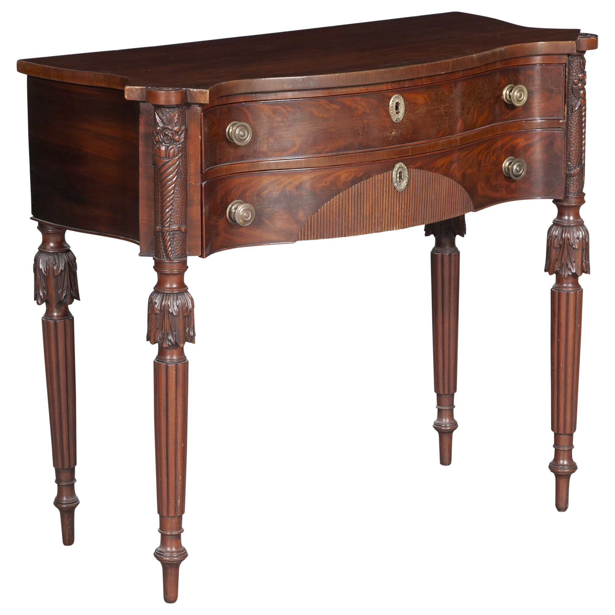 Lot image - Classical Carved Mahogany Serving Table