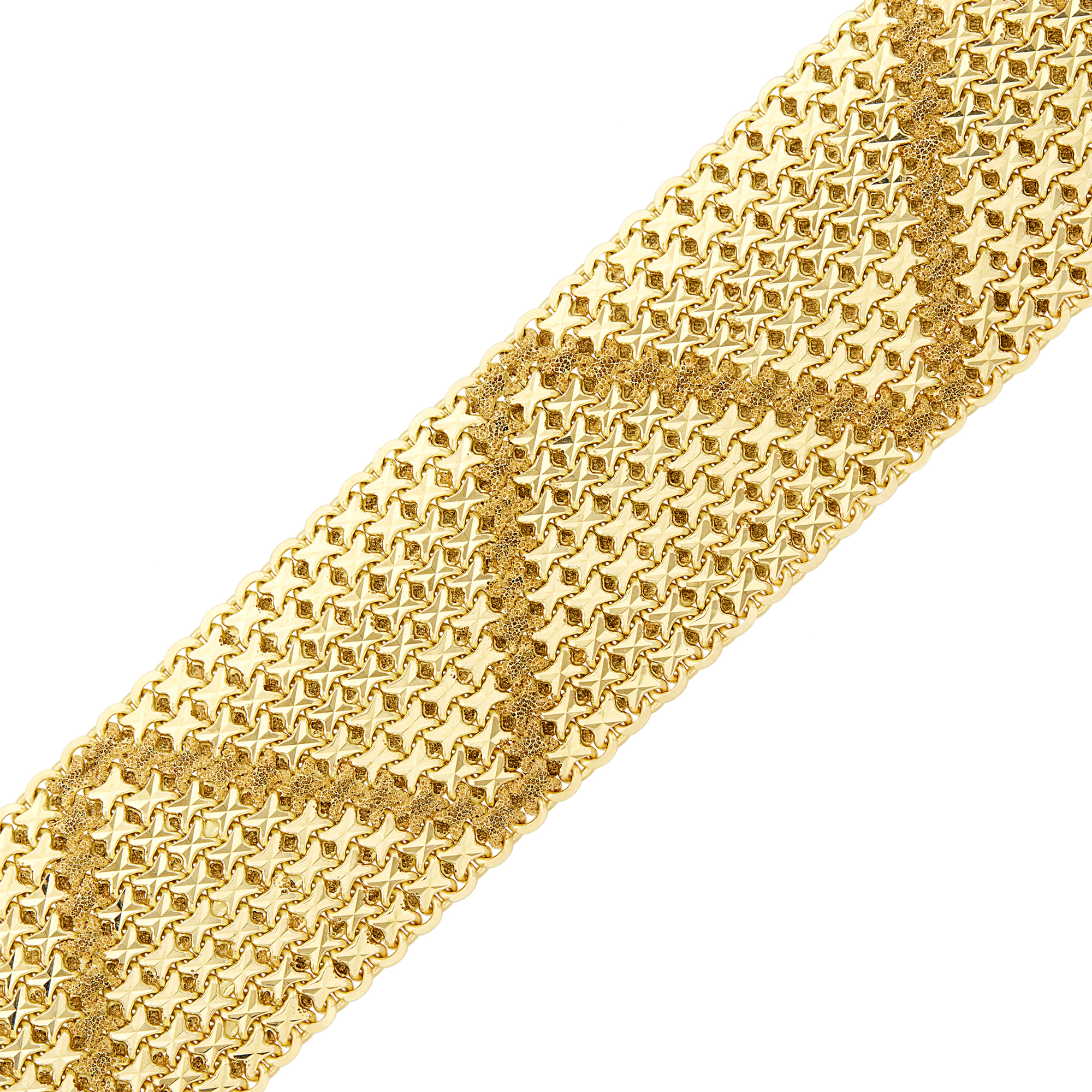 Lot image - Wide Gold Mesh Bracelet