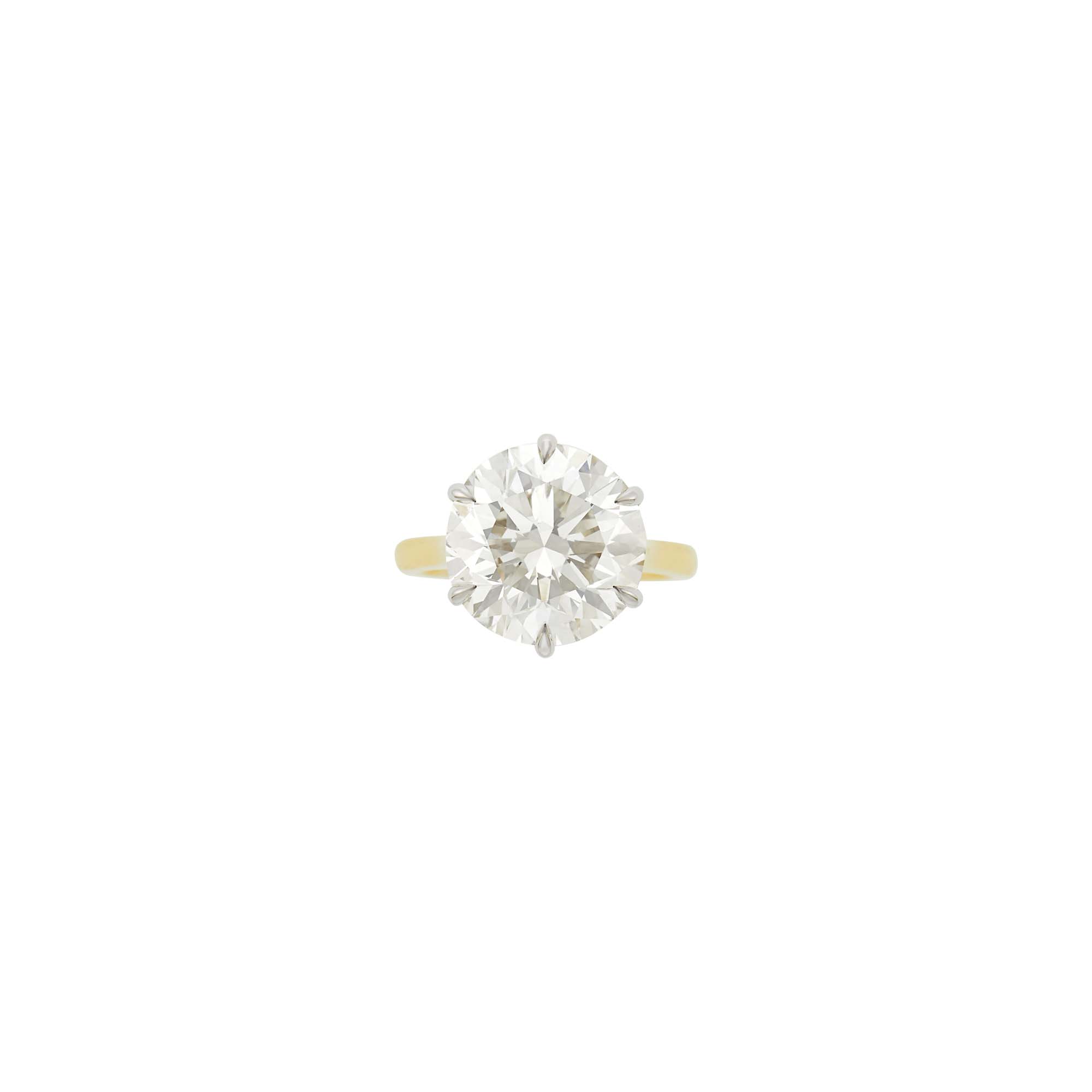 Lot image - Two-Color Gold and Diamond Ring
