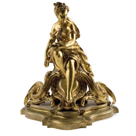 Lot image - Gilt-Bronze Figure of a Classical Woman