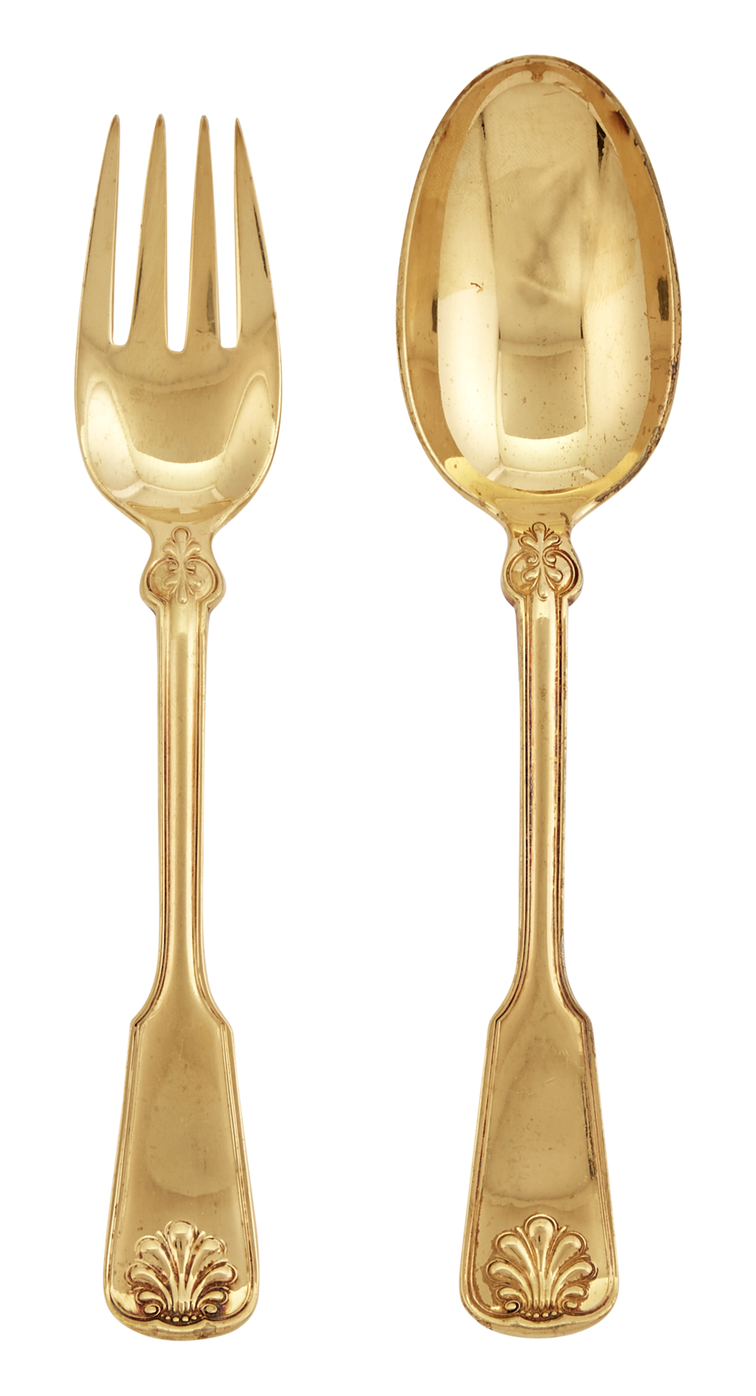 Lot image - Tiffany & Co. Sterling Silver Gilt Shell and Thread